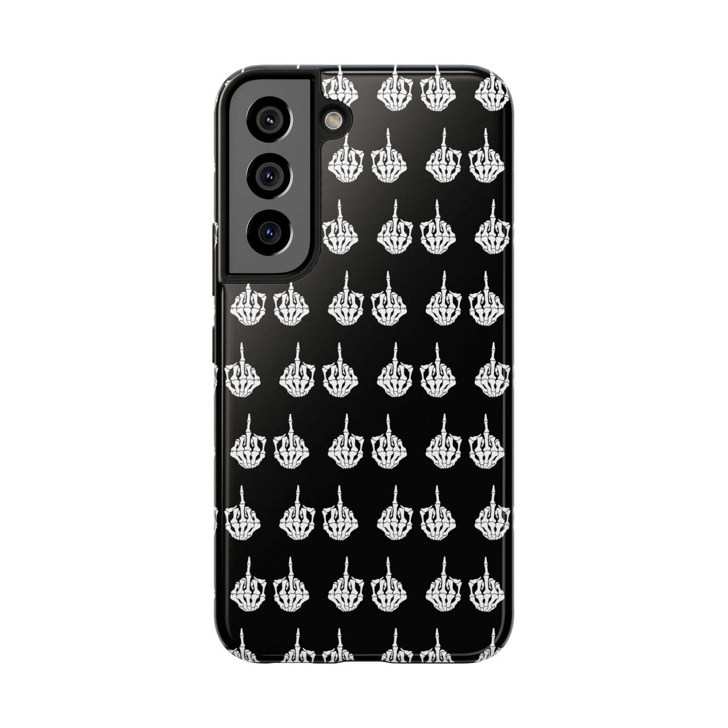 Fuck Off Skeleton Middle Finger Tough Phone Cases
