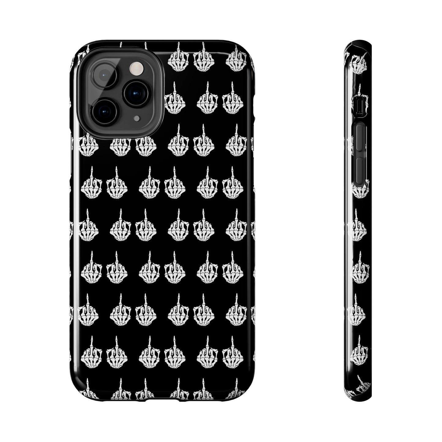 Fuck Off Skeleton Middle Finger Tough Phone Cases