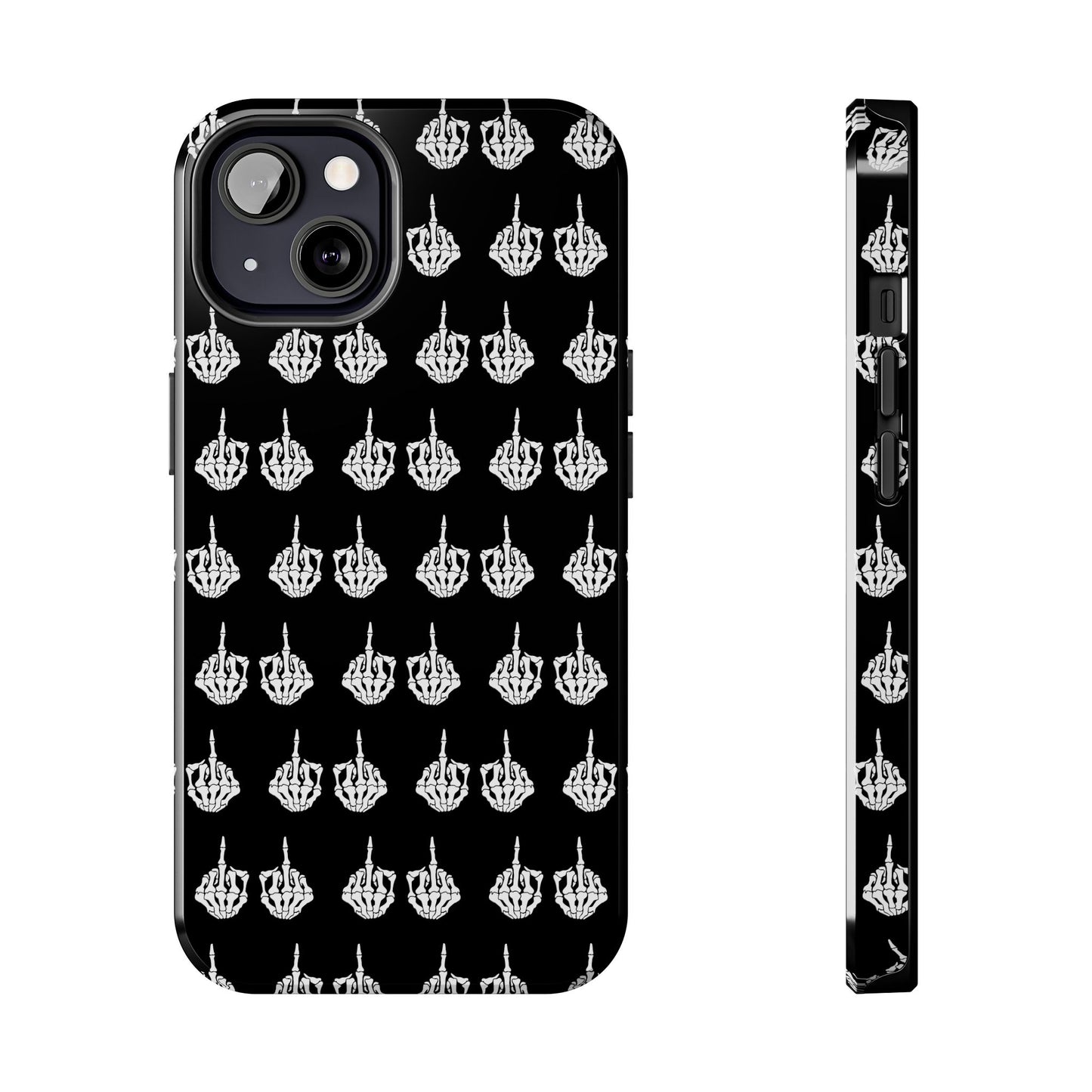 Fuck Off Skeleton Middle Finger Tough Phone Cases