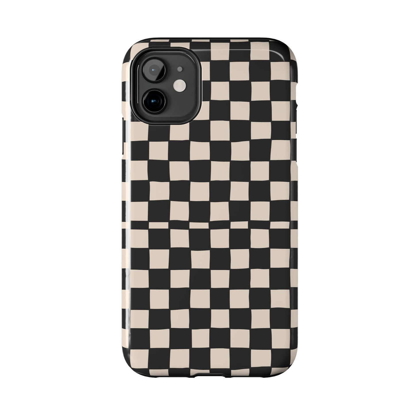 Black White Check Tough Phone Cases