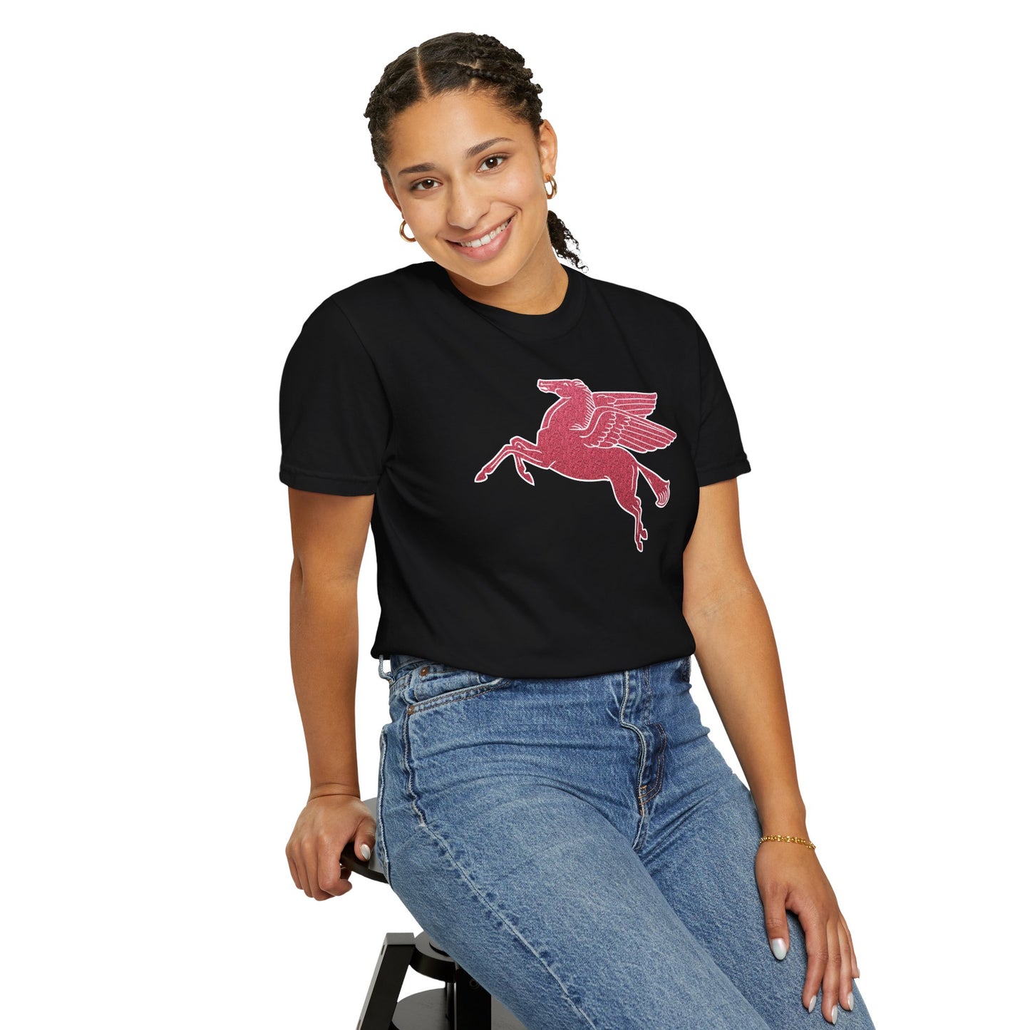 Pegasus Glitter Effect Color Comfort Unisex Garment-Dyed T-shirt
