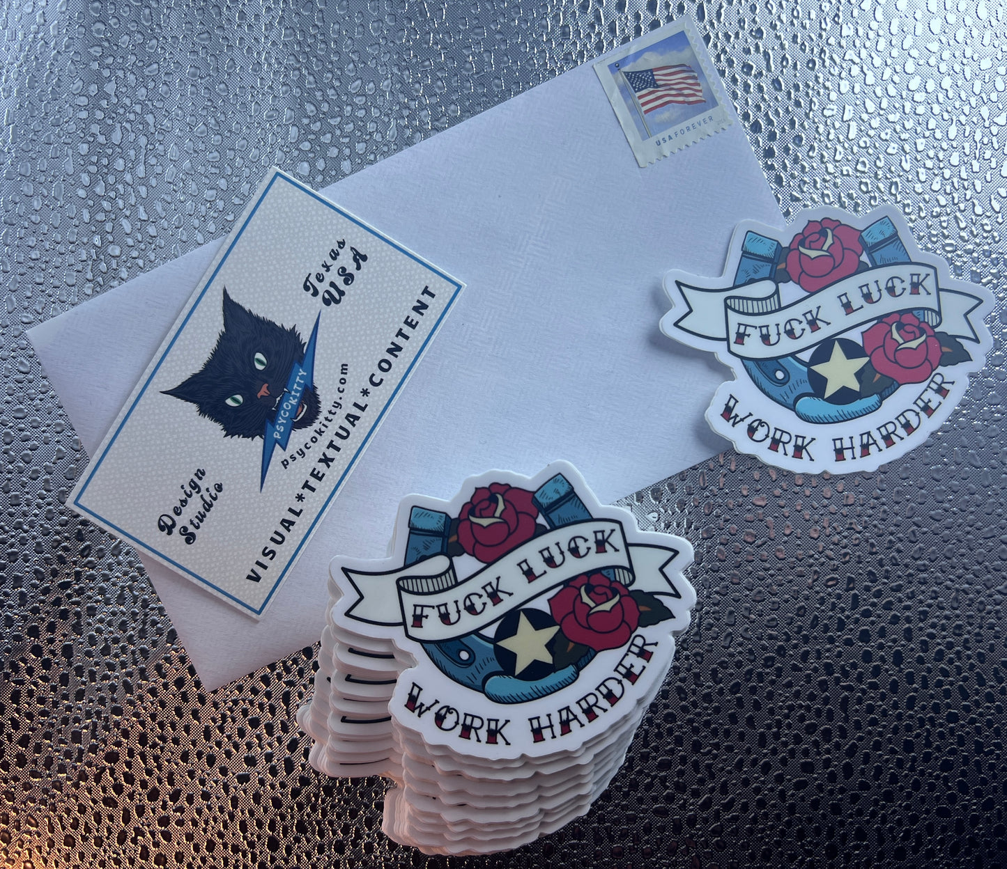 Fuck Luck Work Harder Sticker