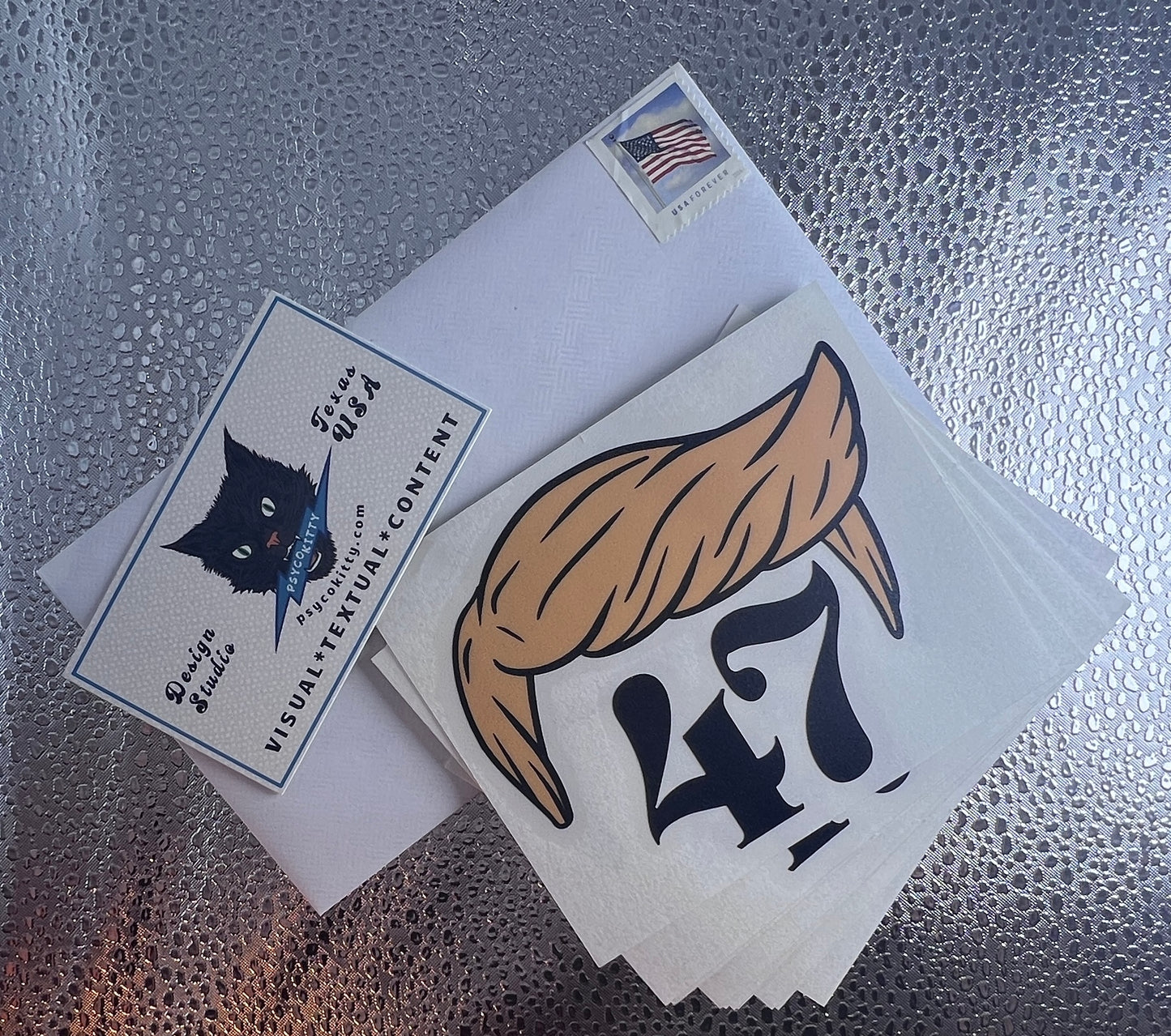 Trump Hair 47 Transfer Decal Sticker