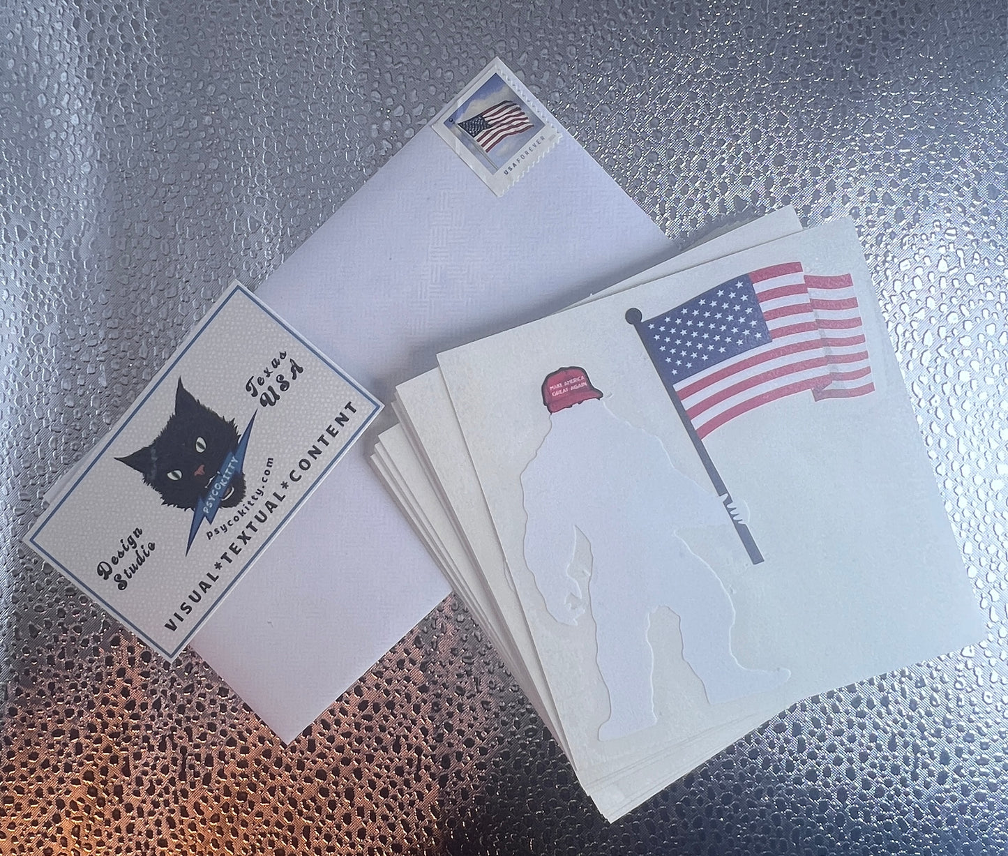 MAGA Bigfoot USA Flag Transfer Decal Sticker