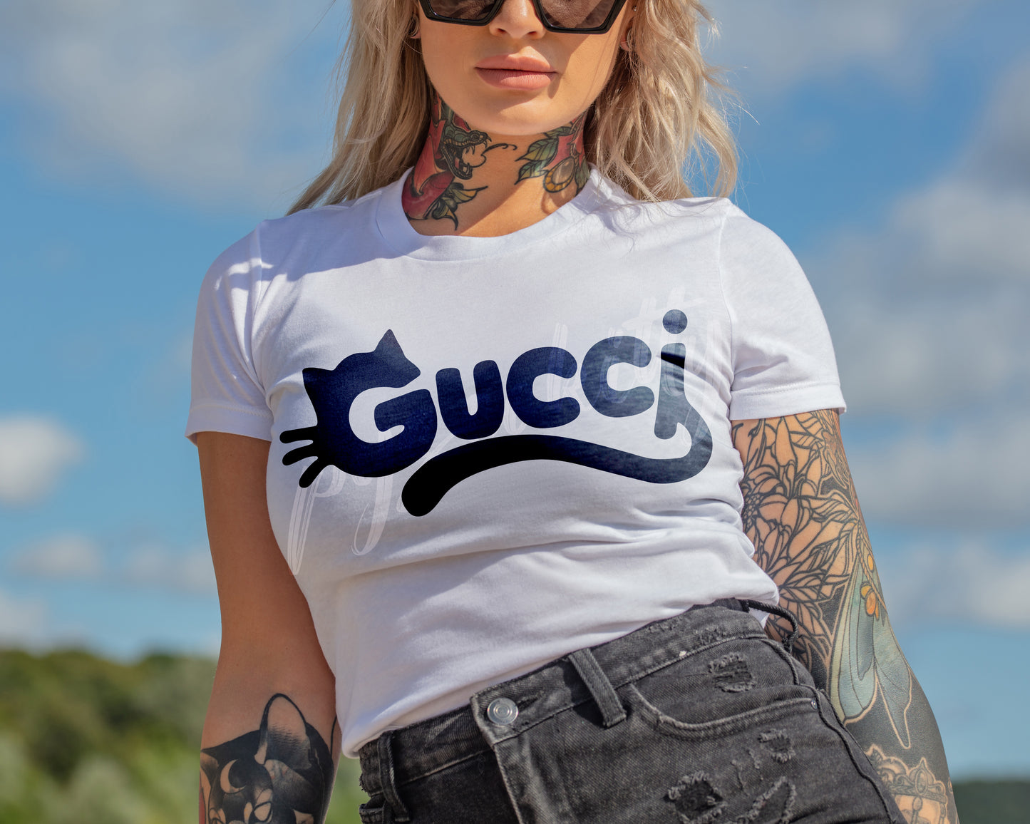 Women's Lux GG Dupe Parody Bella+Canvas Tshirt