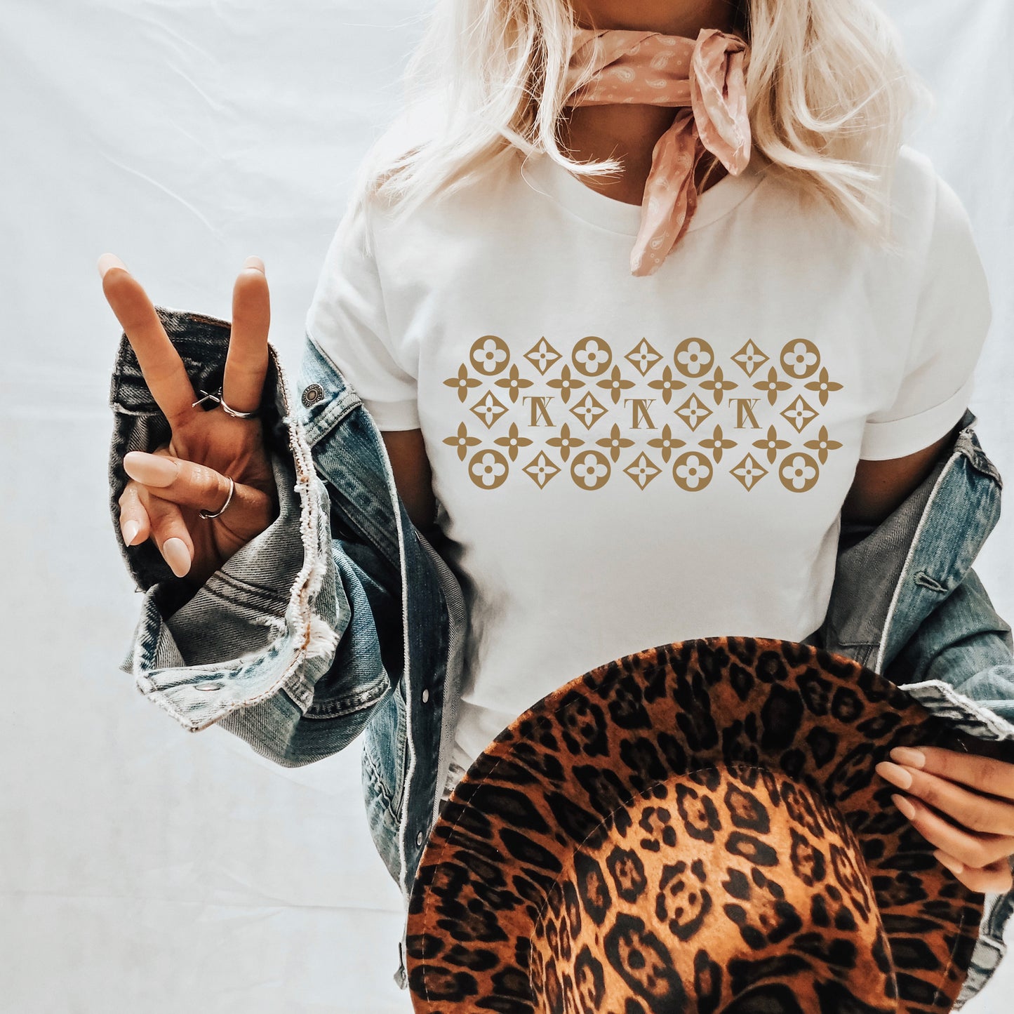 Luxury LV Design Texas Version Graphic Bella+Canvas Tshirt
