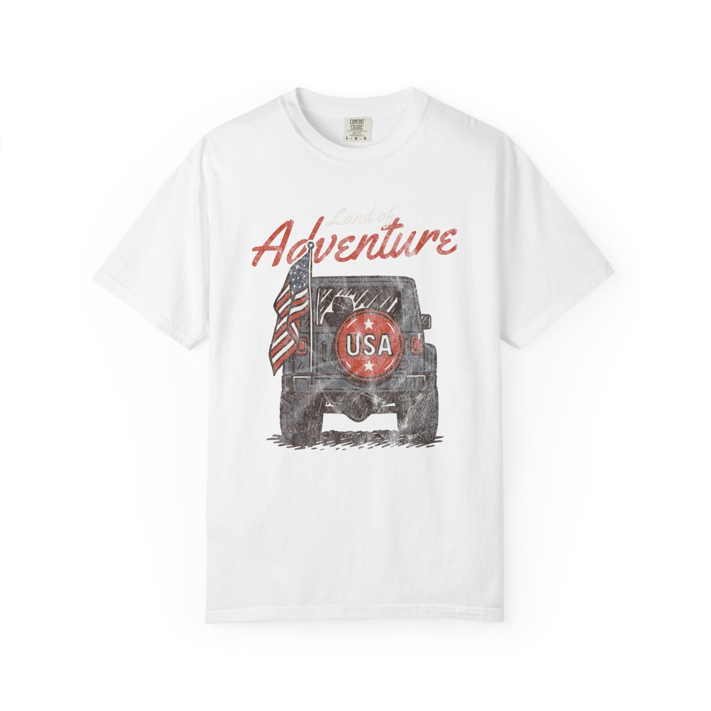 Adventure USA 4x4 Vehicle T‑Shirt — Patriotic Off‑Road Graphic Tee