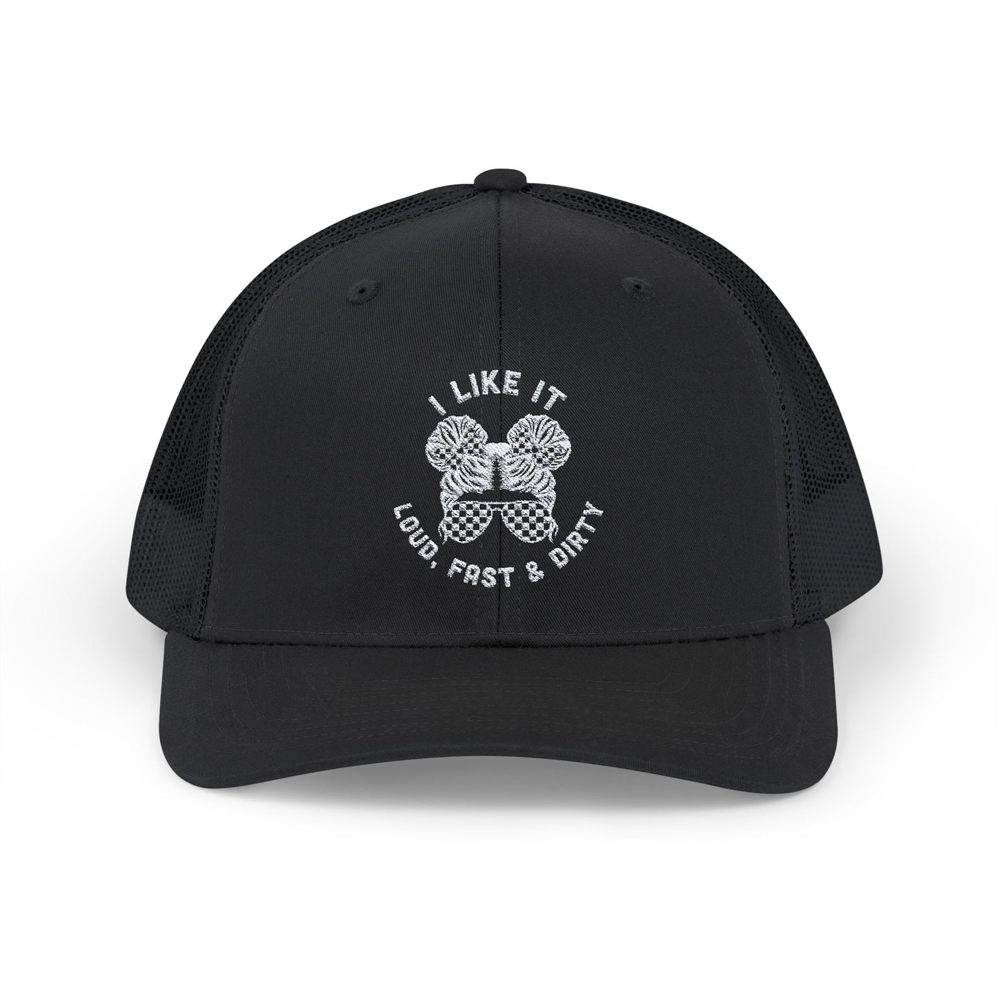 I Like It Loud Fast Dirty Racing Hat Embroidery Snapback Trucker Cap