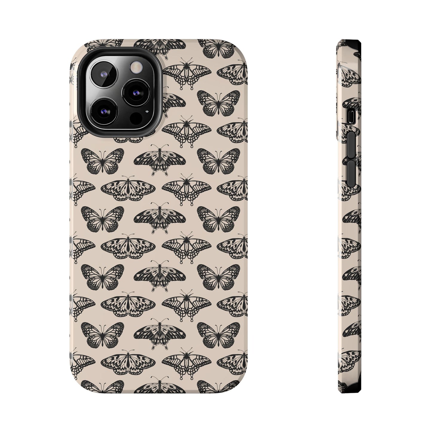 Vintage Black Butterfly Tough Phone Cases