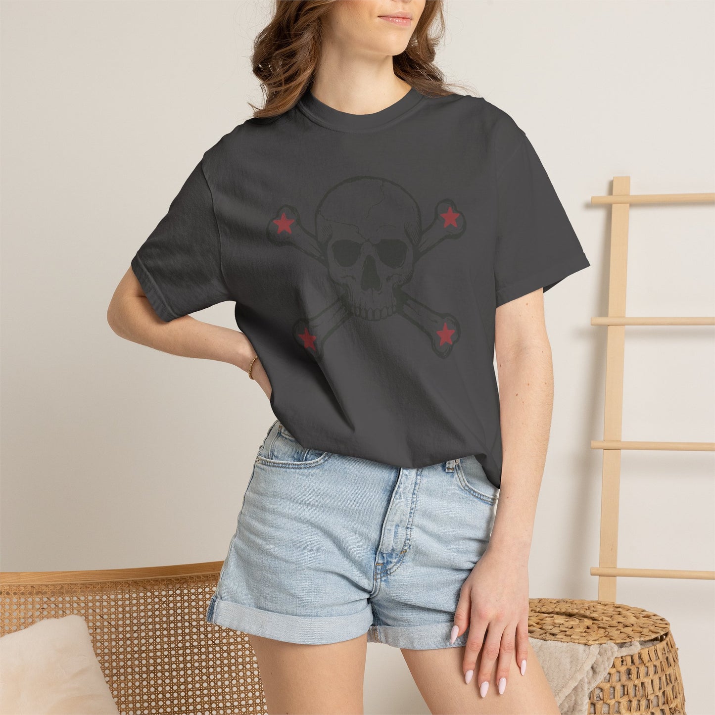 Skull and stars Rock-n-Roll Color Comfort Graphic Tee