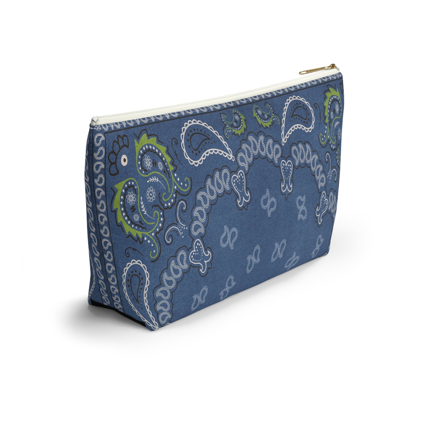 Blue Bandana Accessory Pouch w T-bottom