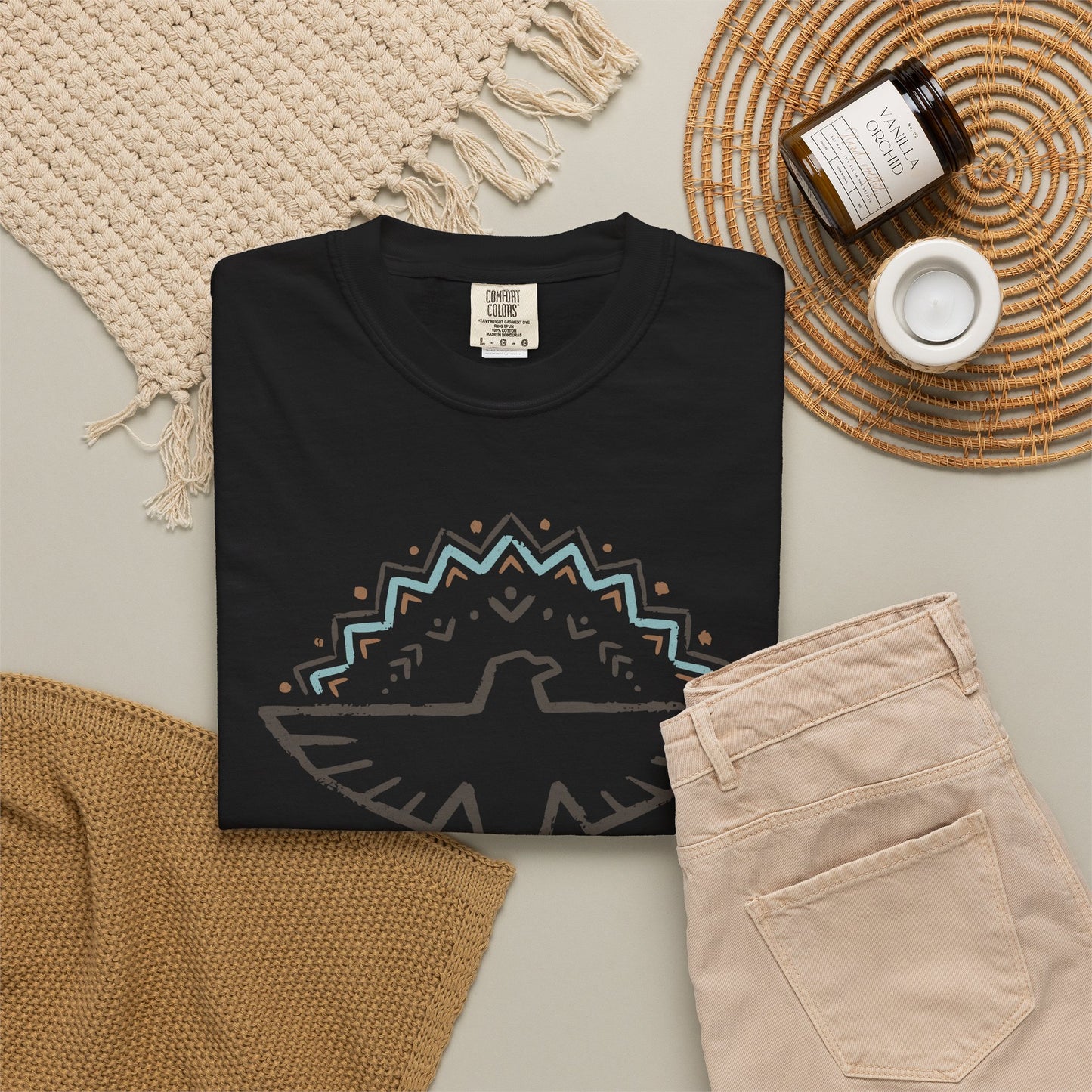 Boho Southwest Bird Comfort Graphic Tee
