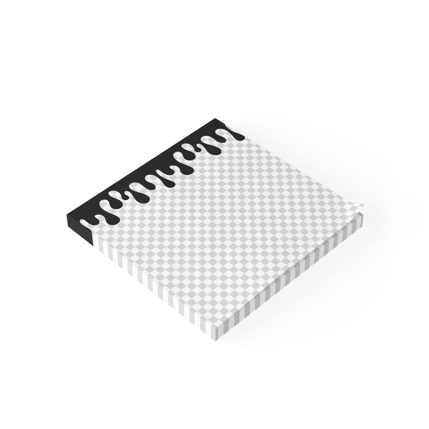 Checkered Drip Pattern Post-it® Note Pads 3x3 4x3