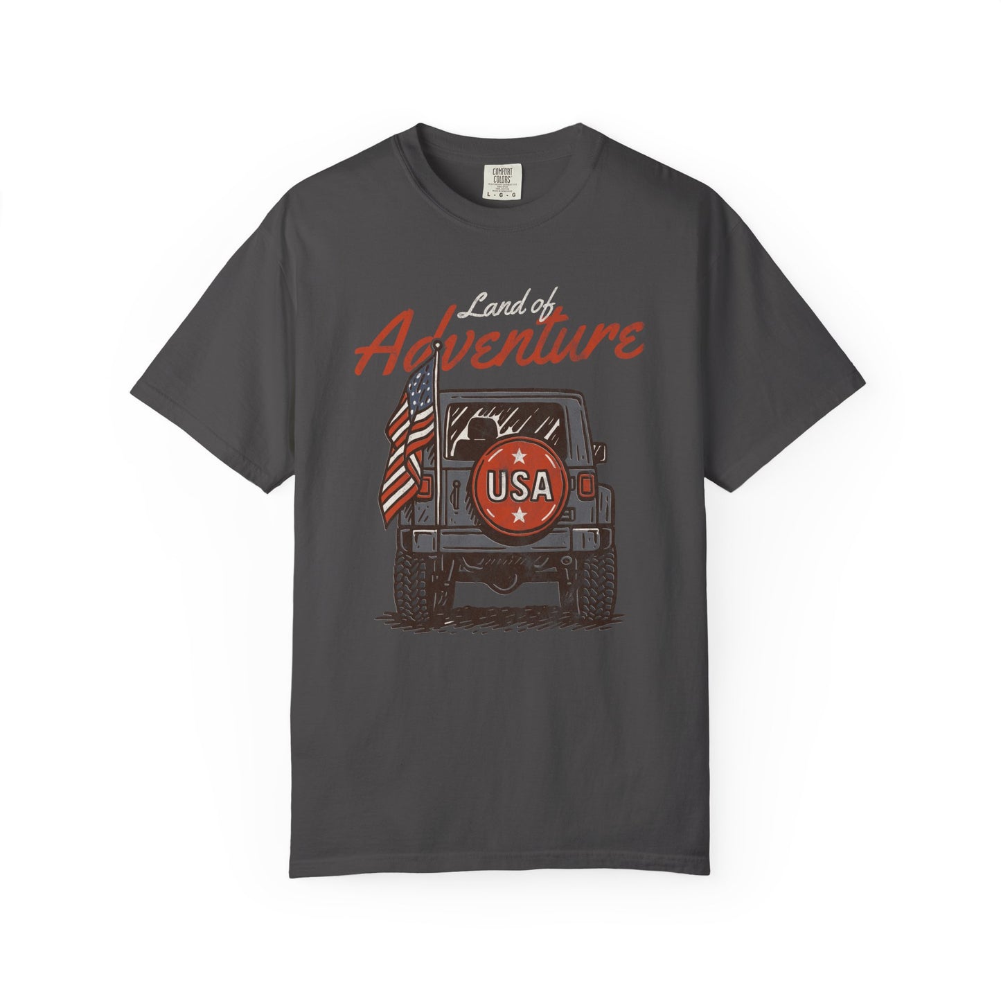 Adventure USA 4x4 Vehicle T‑Shirt — Patriotic Off‑Road Graphic Tee