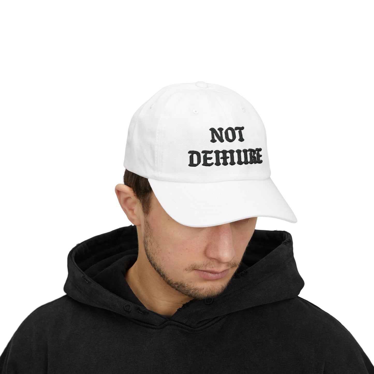 Not Demure Embroidery Classic Cap