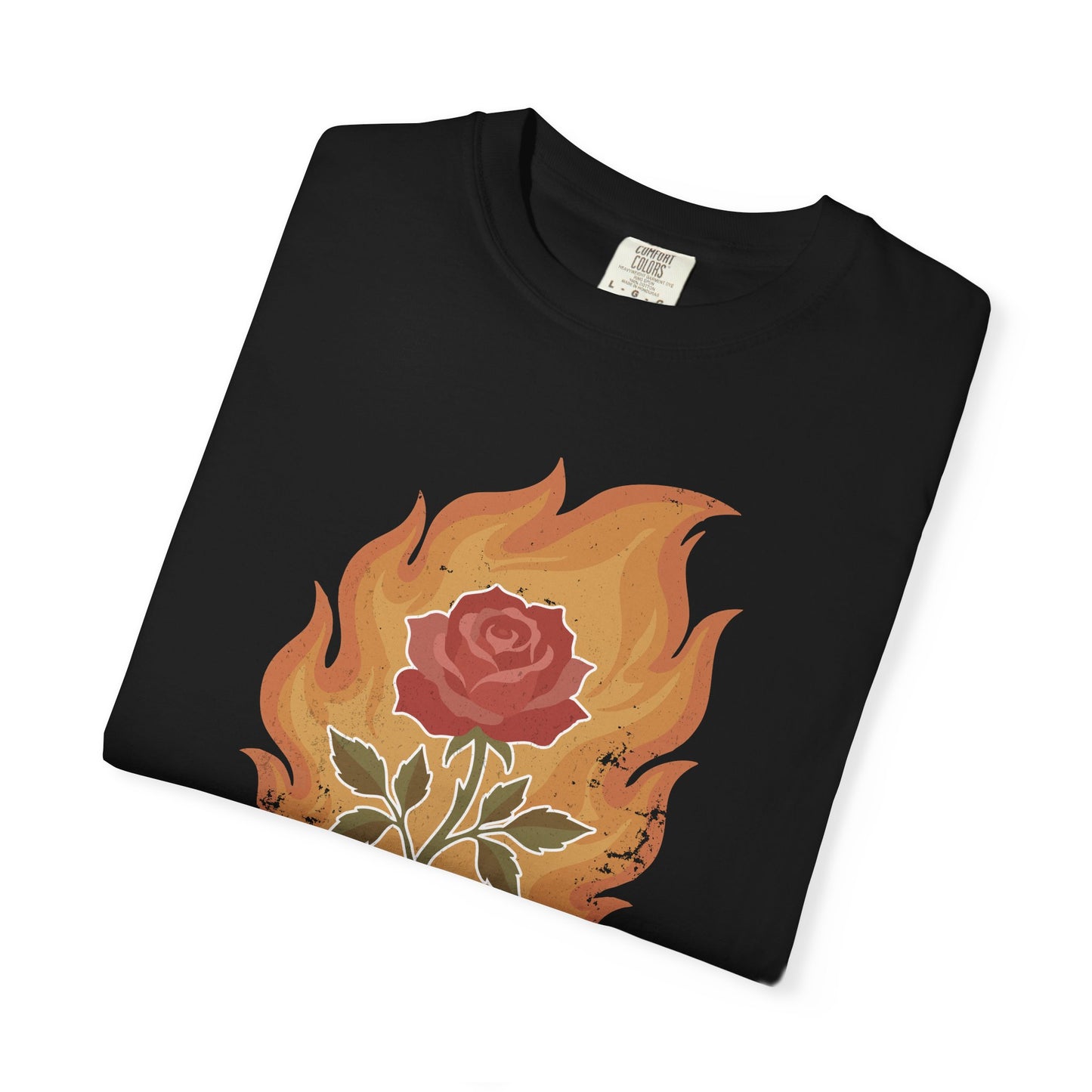 Vintage Fire Rose Comfort Graphic Tee