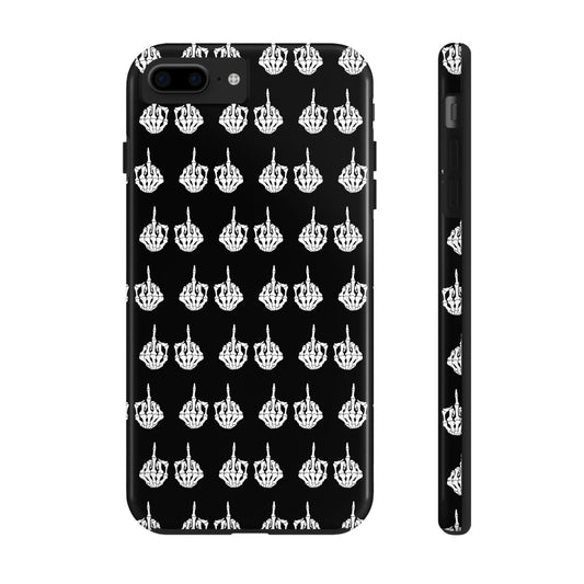 Fuck Off Skeleton Middle Finger Tough Phone Cases