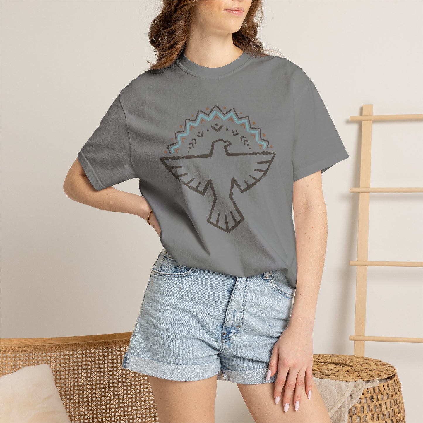 Boho Southwest Bird Comfort Graphic Tee