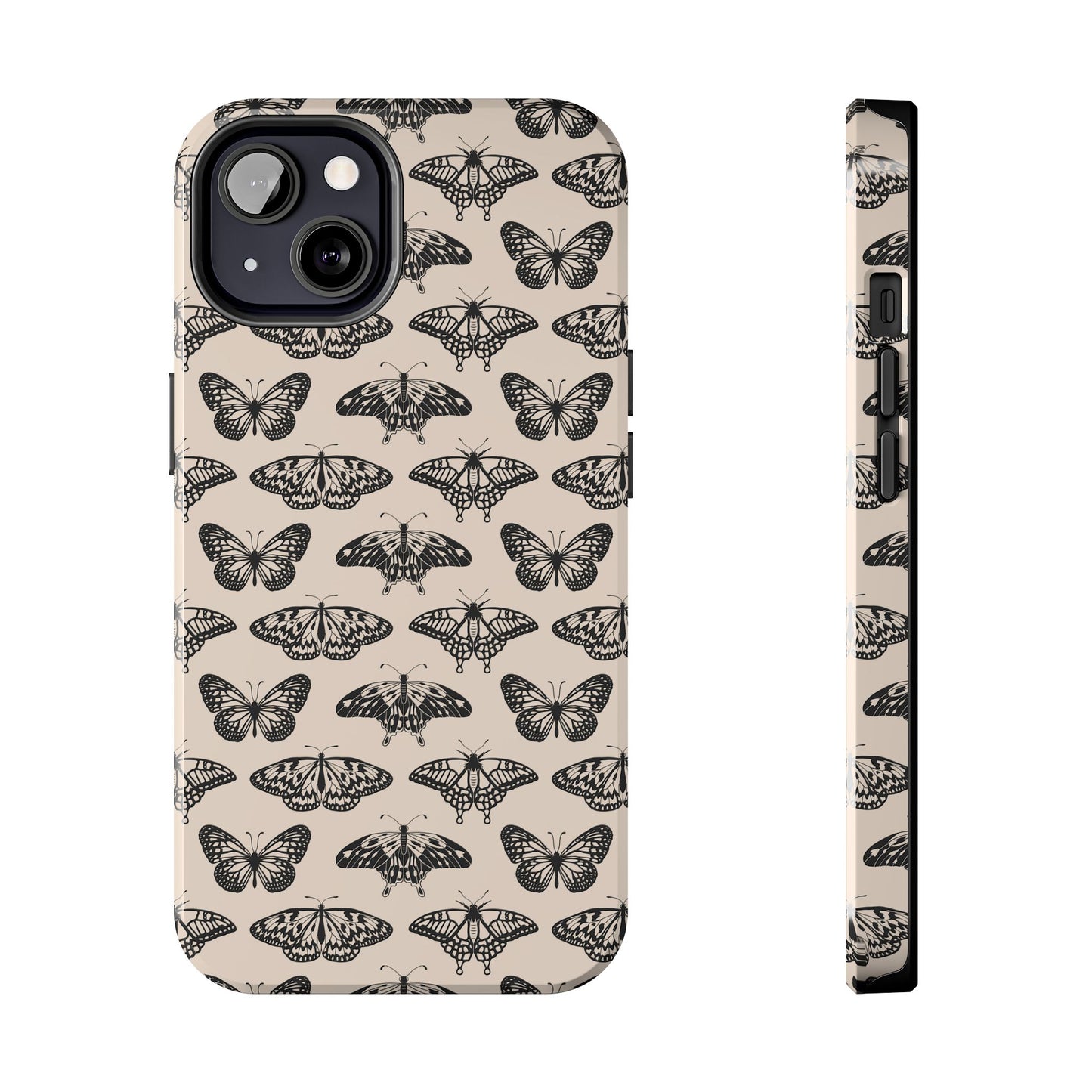 Vintage Black Butterfly Tough Phone Cases