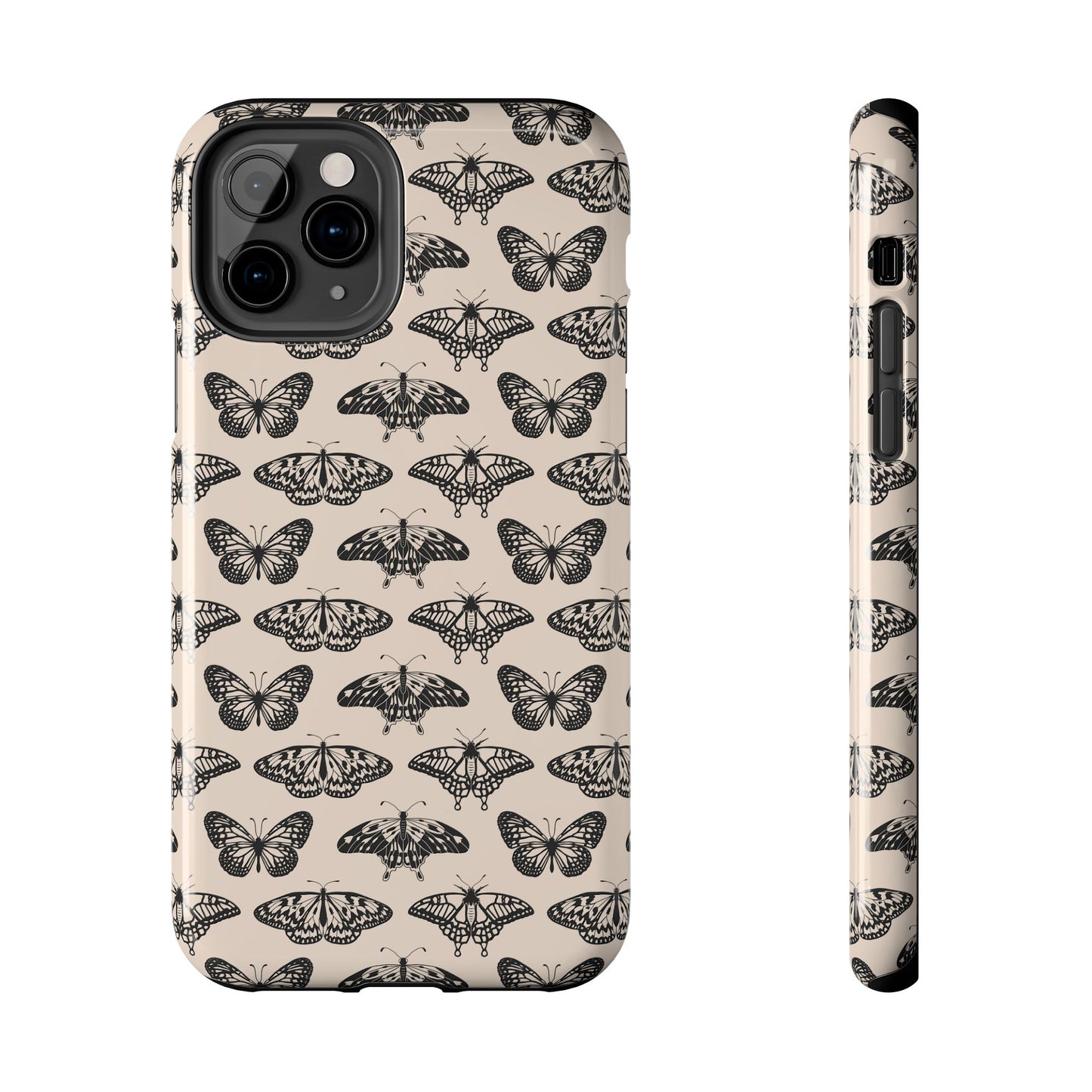 Vintage Black Butterfly Tough Phone Cases