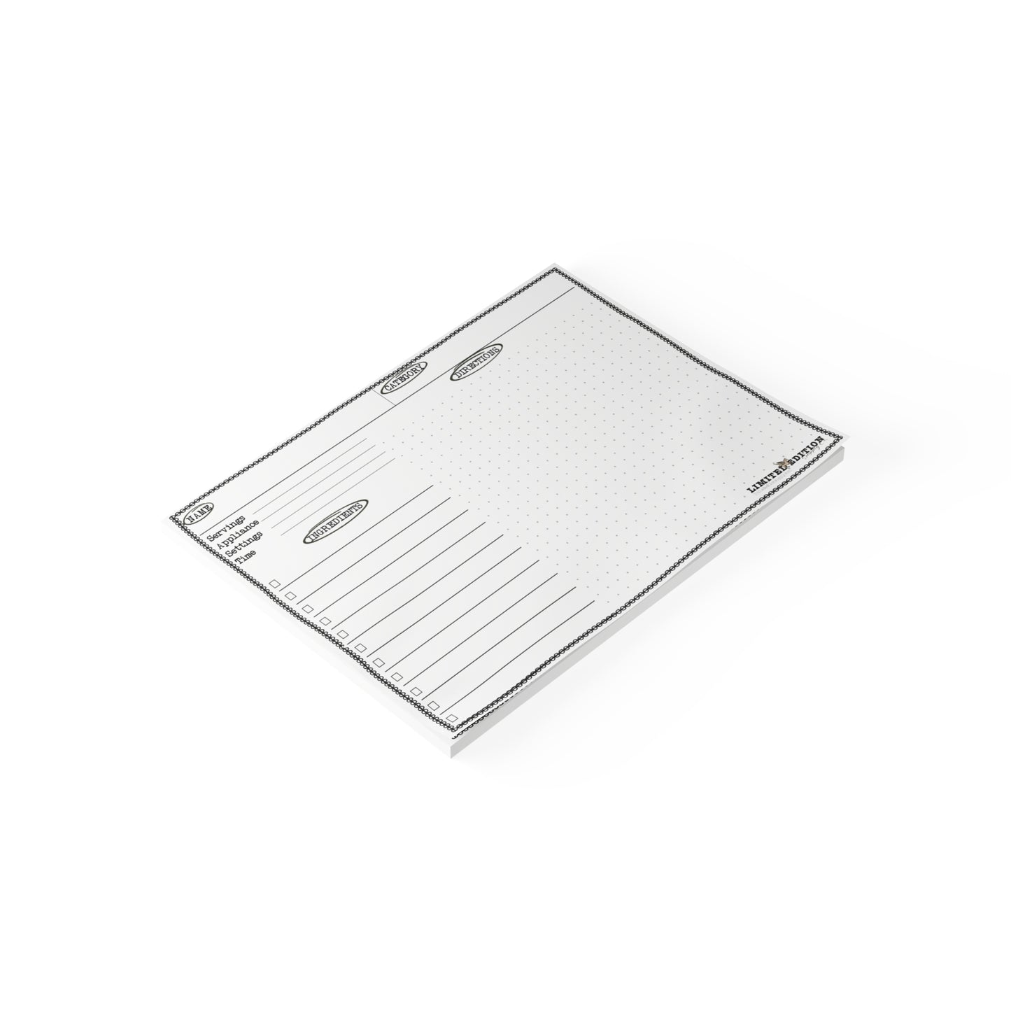 Recipe The Formula Post-it® Note Pads — Custom Food & Drink Templates