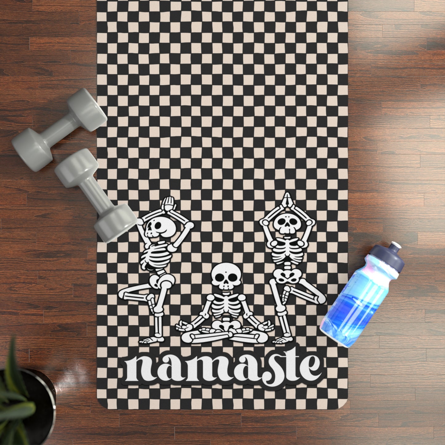 Namaste Skelly Skull Rubber Yoga Mat