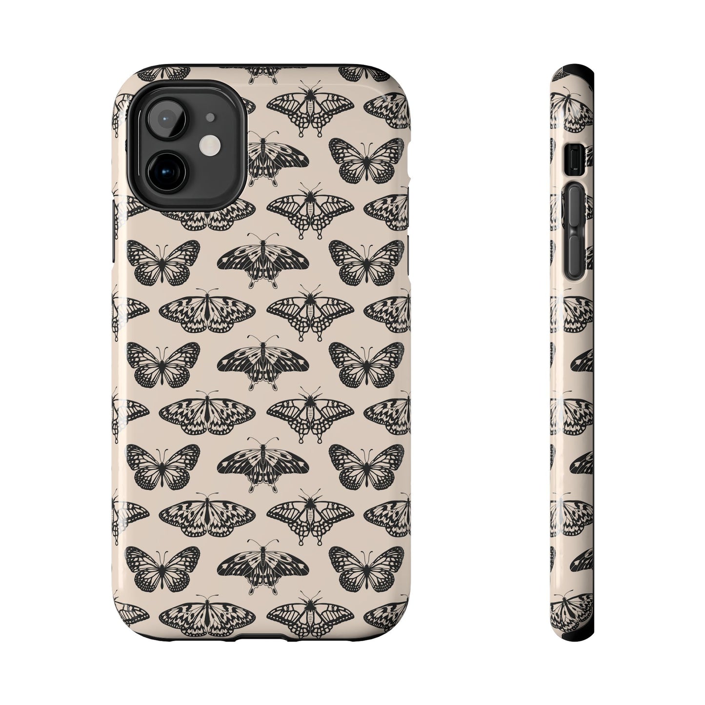 Vintage Black Butterfly Tough Phone Cases