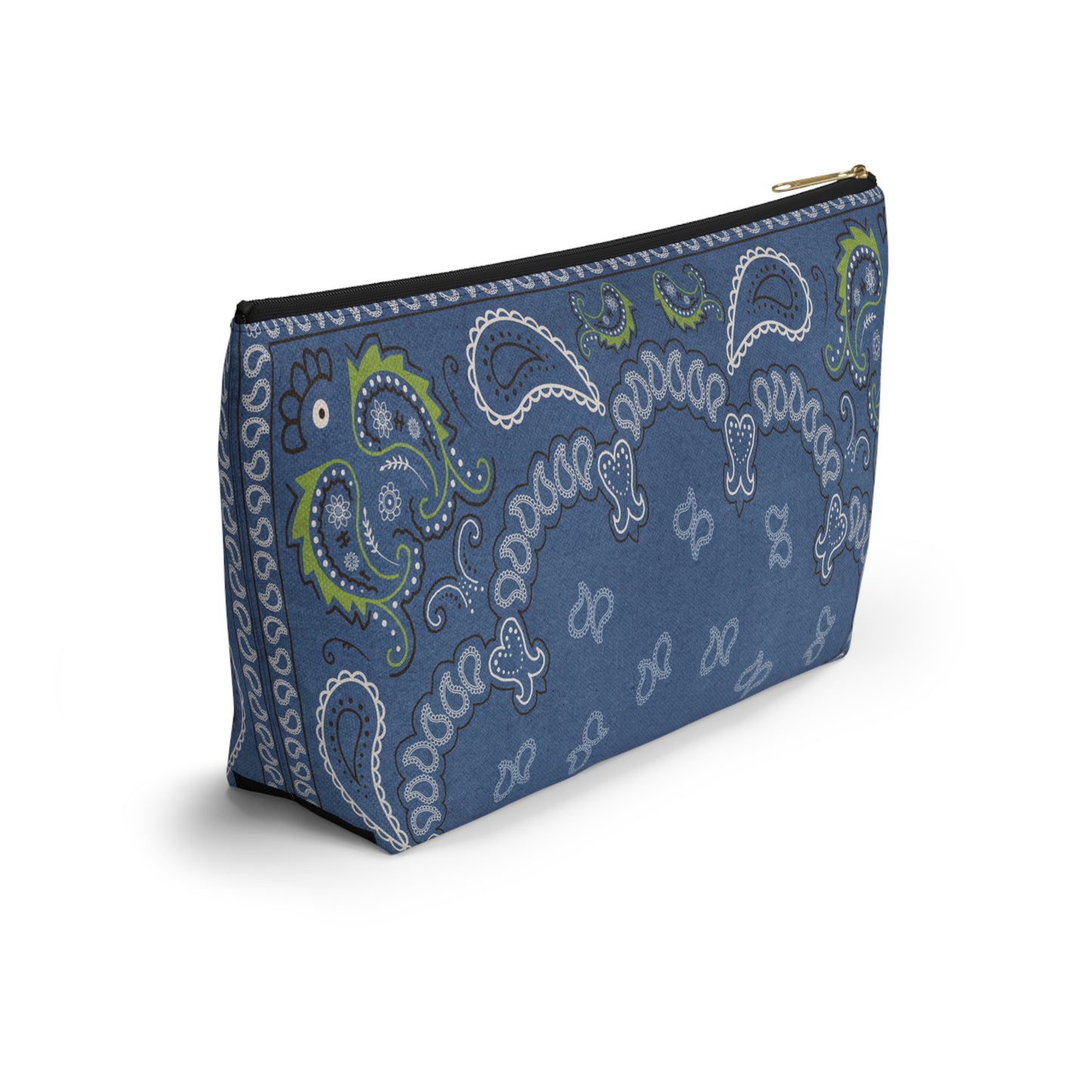 Blue Bandana Accessory Pouch w T-bottom