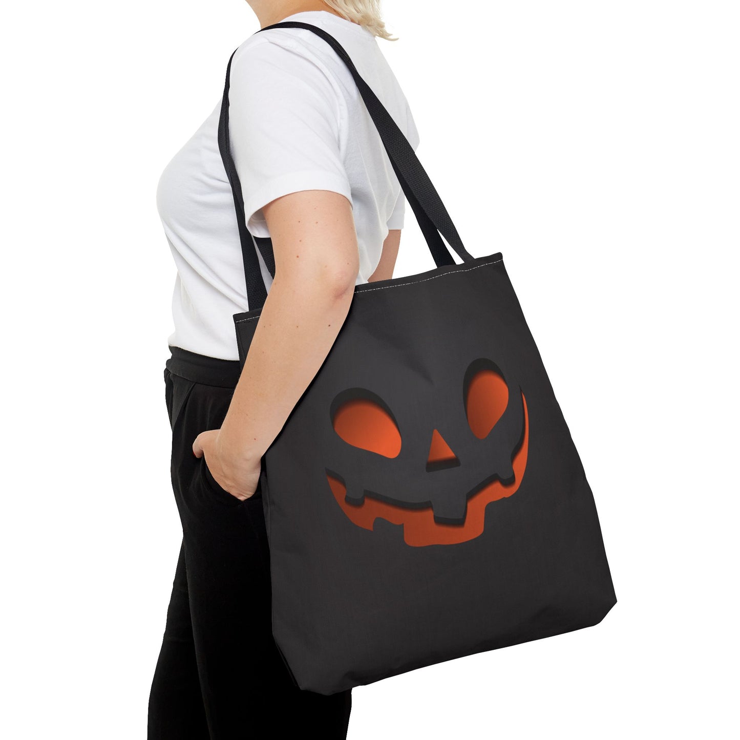 Halloween Black Pumpkin Tote Bag 3 sizes