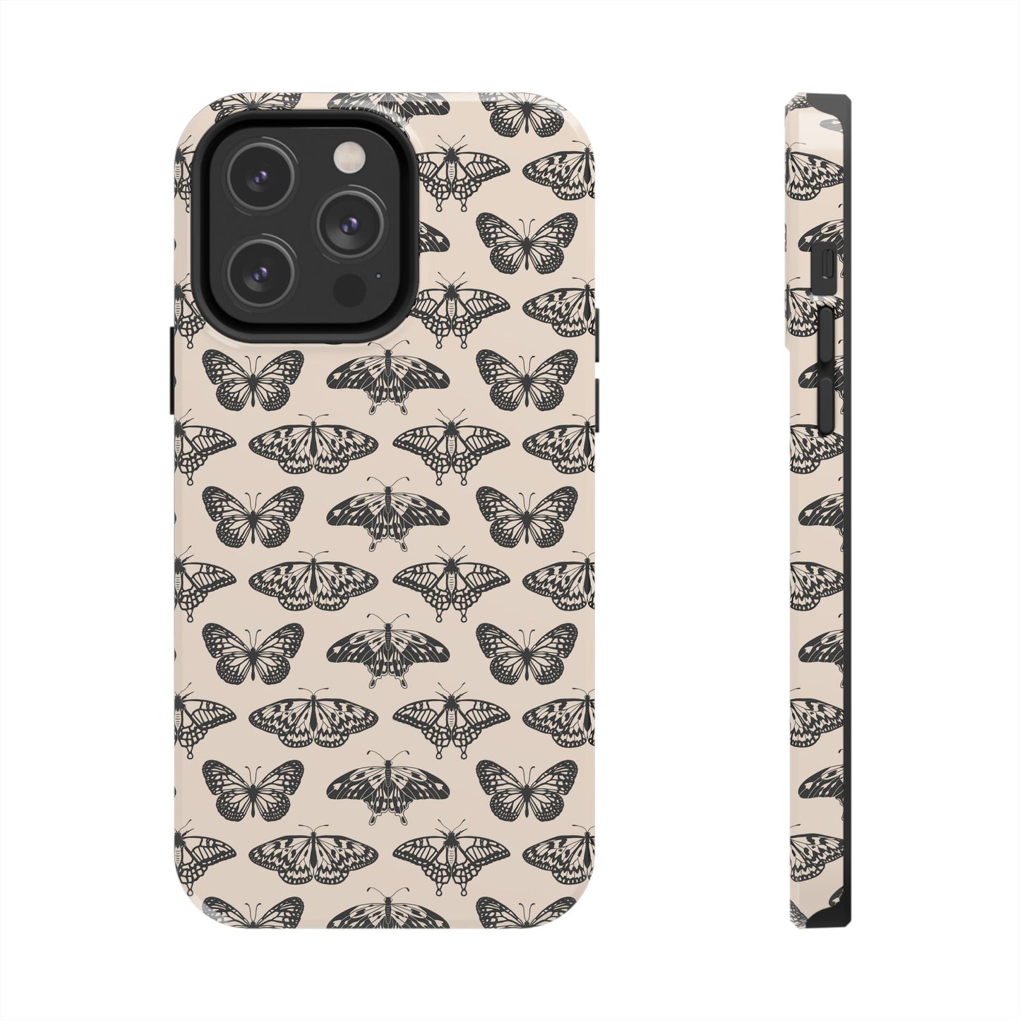 Vintage Black Butterfly Tough Phone Cases