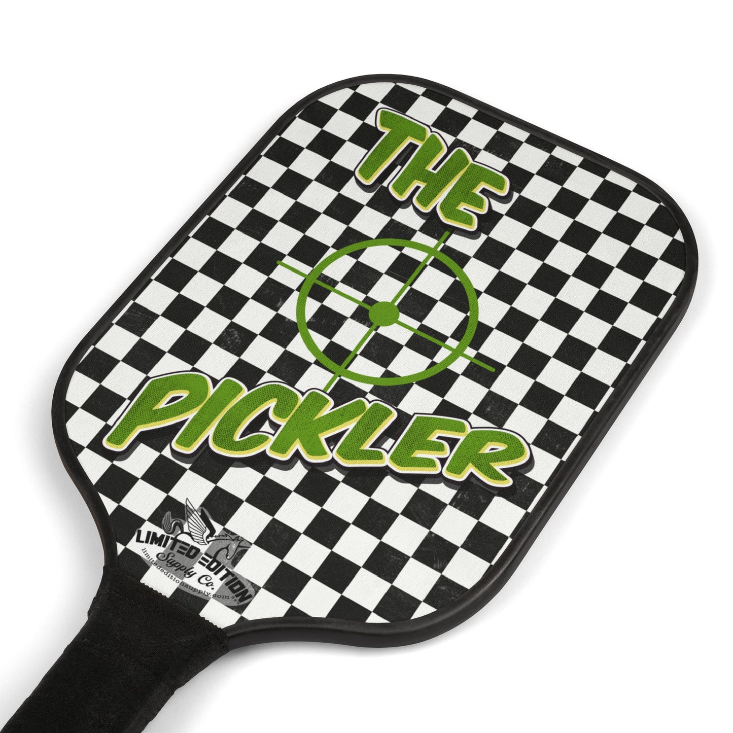 Pickleball Paddle Set – "The Pickler" Checkered Design with 2 Balls