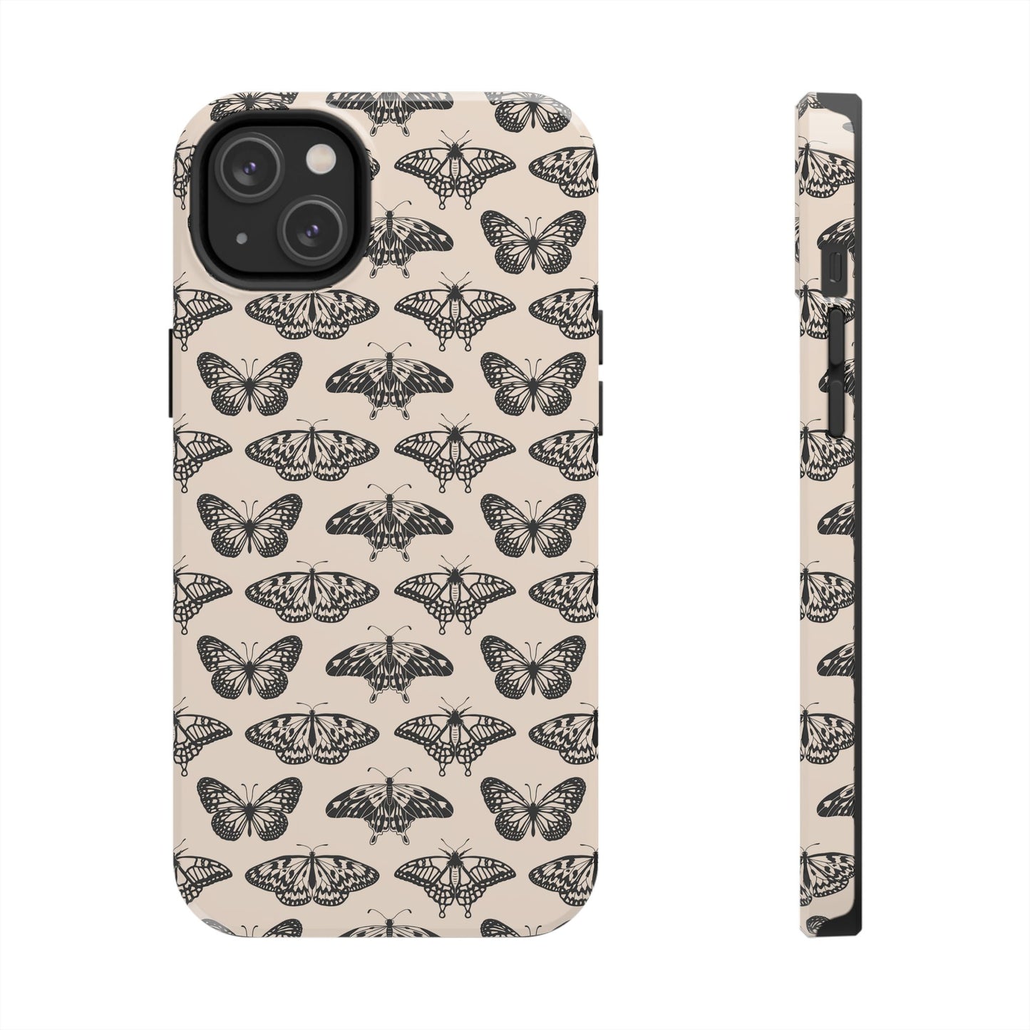 Vintage Black Butterfly Tough Phone Cases