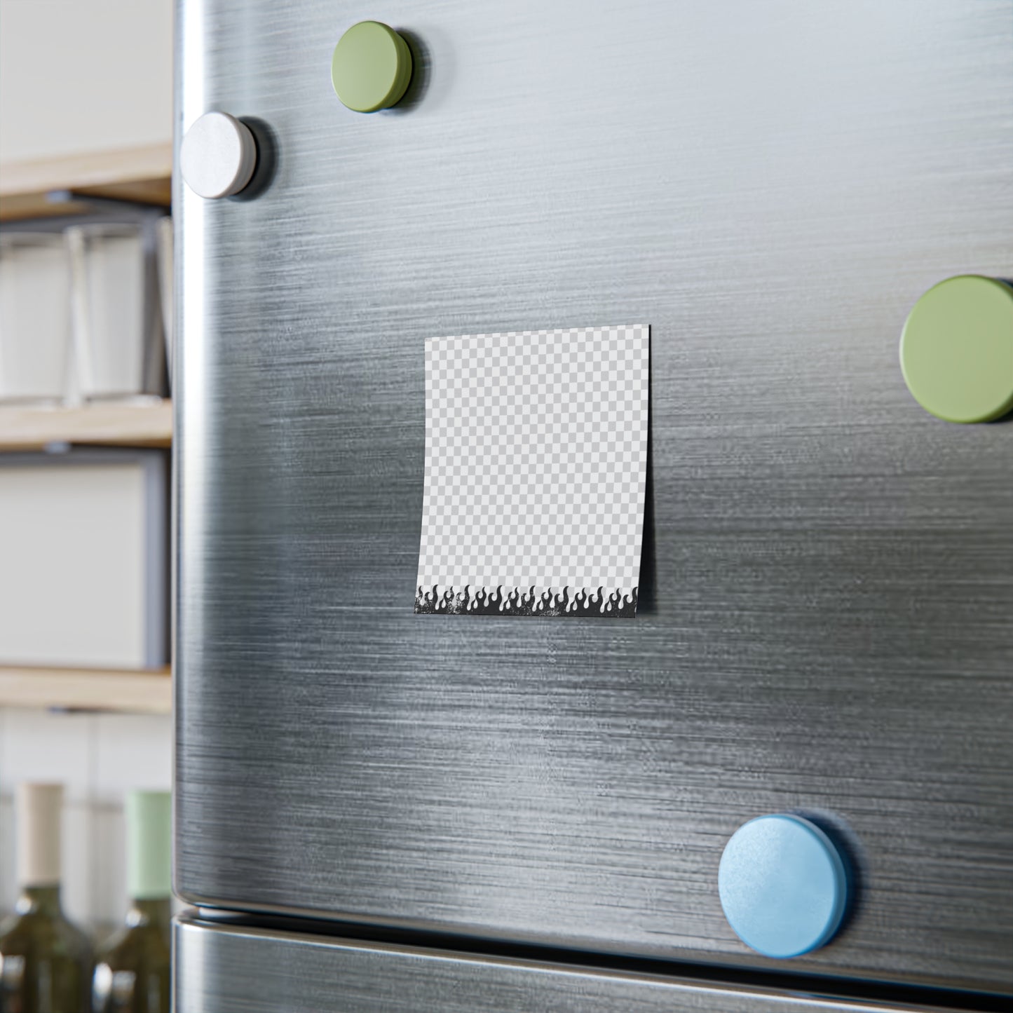 Checkered Flame Pattern Post-it® Note Pads 3x3 4x3