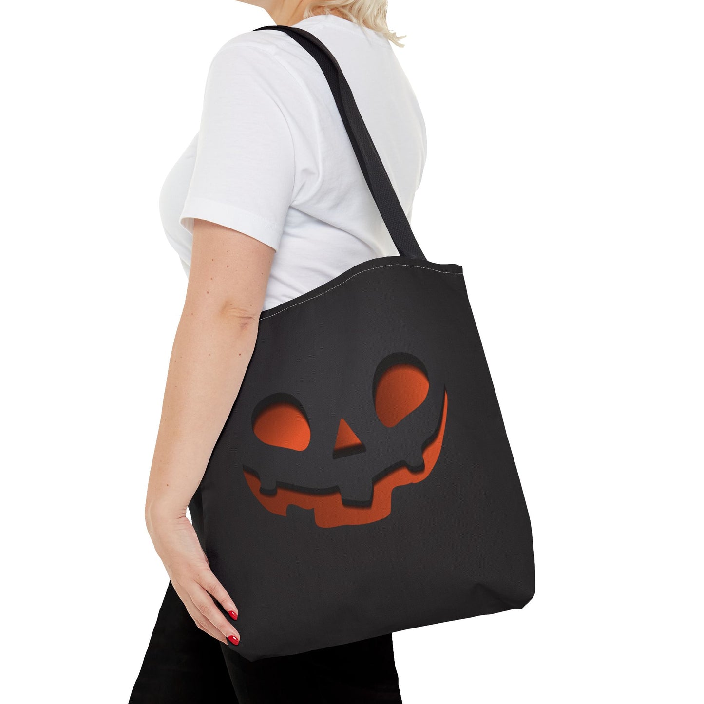 Halloween Black Pumpkin Tote Bag 3 sizes