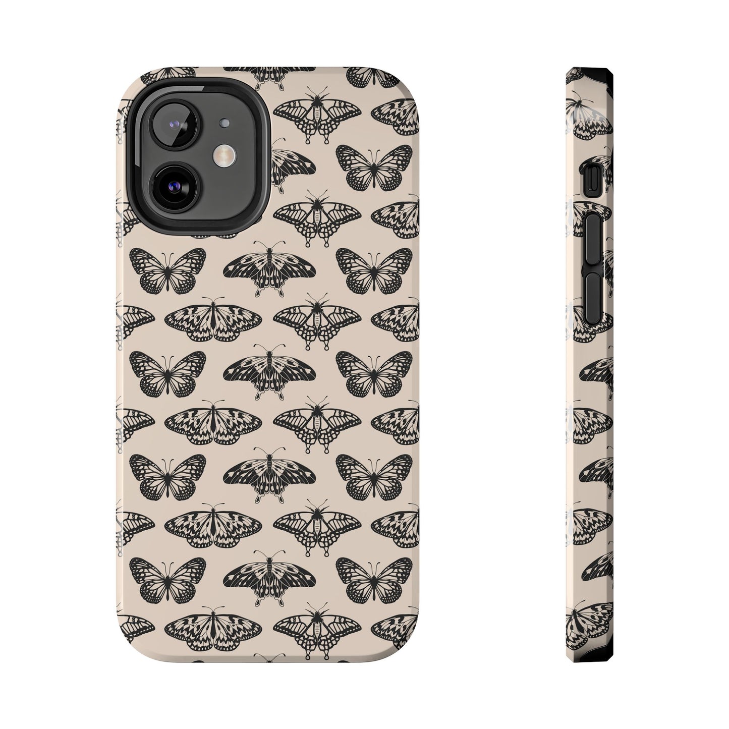 Vintage Black Butterfly Tough Phone Cases