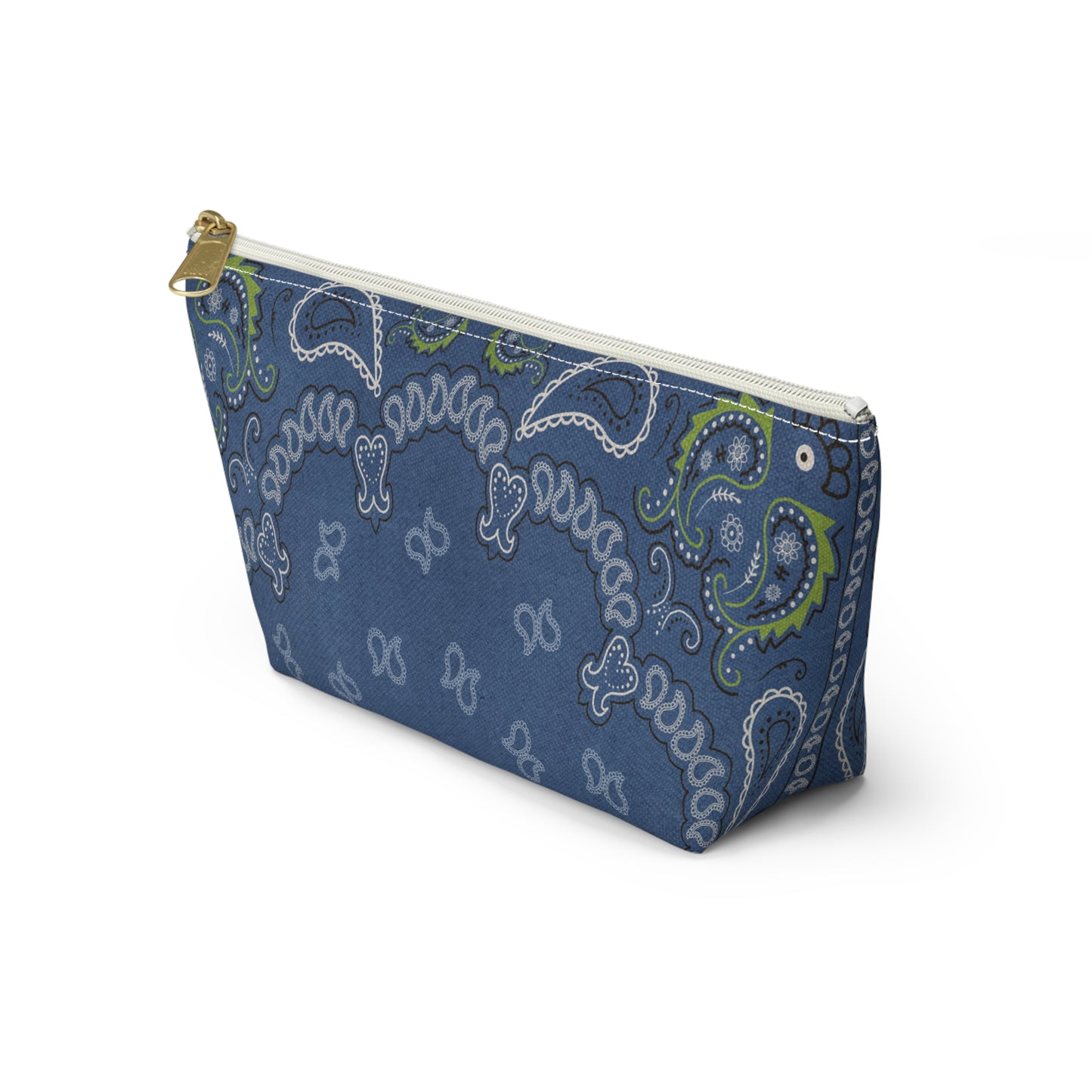 Blue Bandana Accessory Pouch w T-bottom