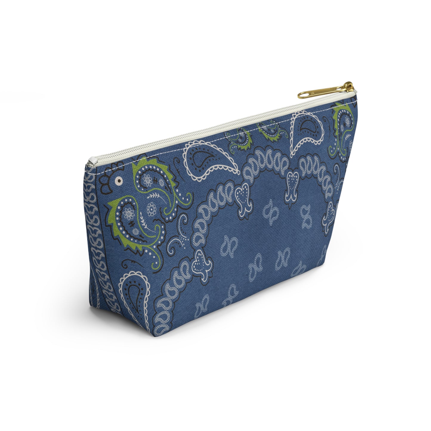 Blue Bandana Accessory Pouch w T-bottom