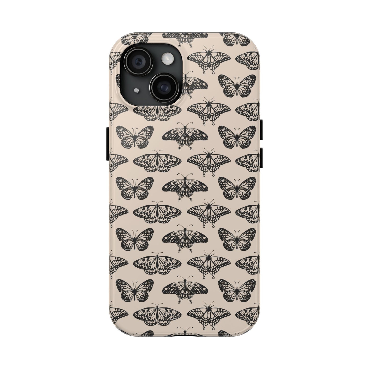 Vintage Black Butterfly Tough Phone Cases