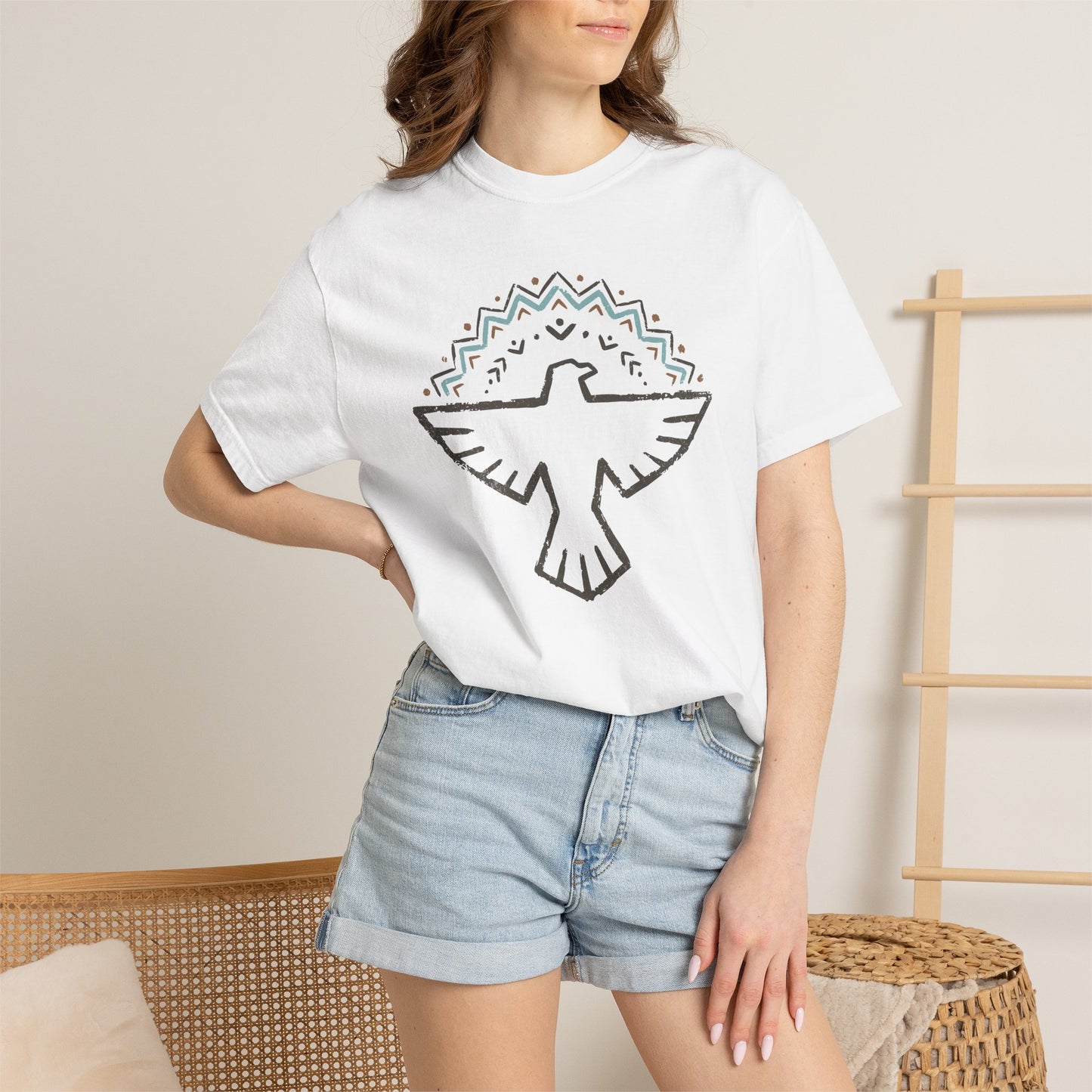 Boho Southwest Bird Comfort Graphic Tee