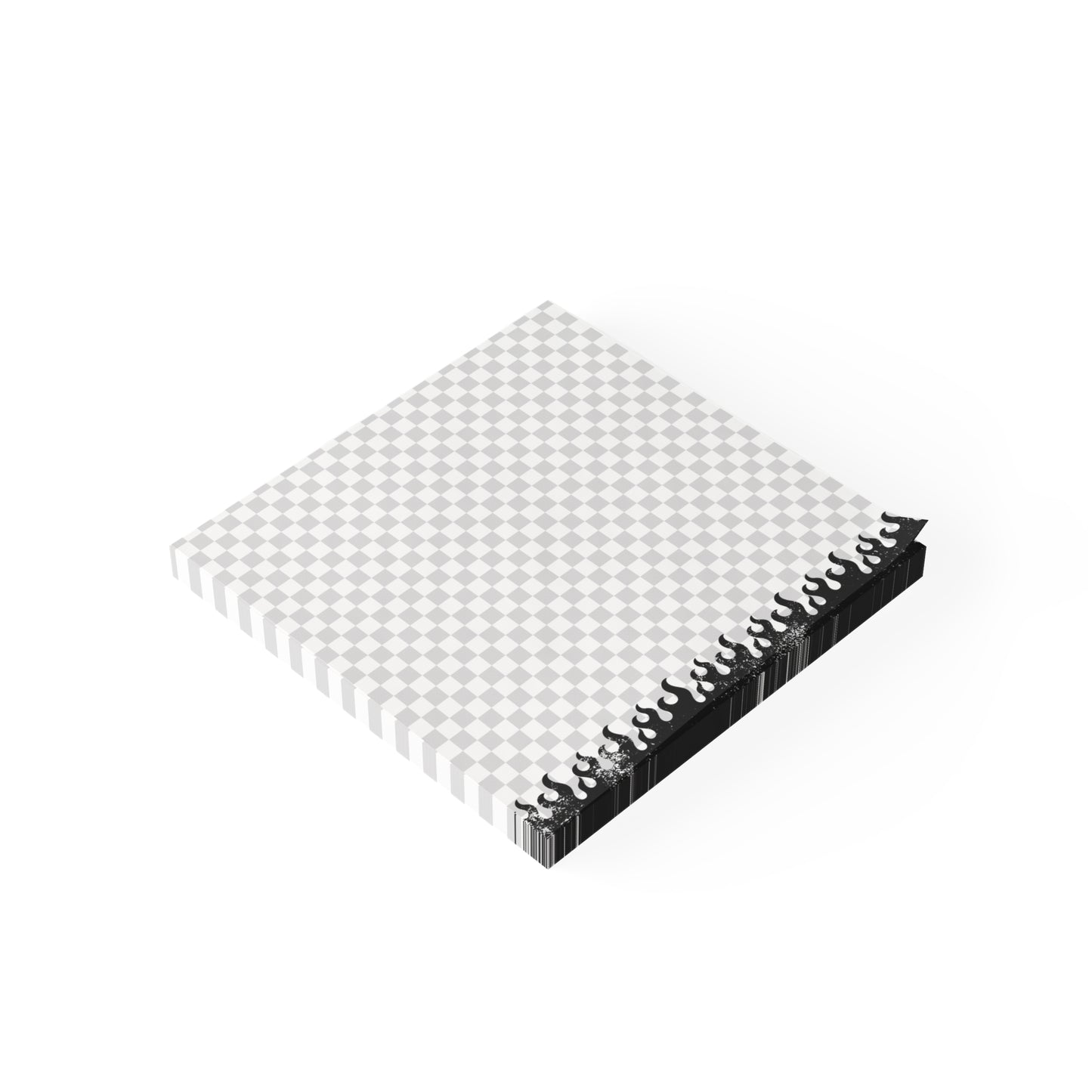 Checkered Flame Pattern Post-it® Note Pads 3x3 4x3