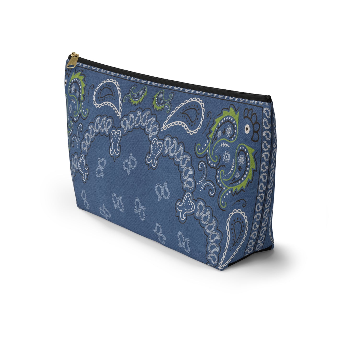 Blue Bandana Accessory Pouch w T-bottom