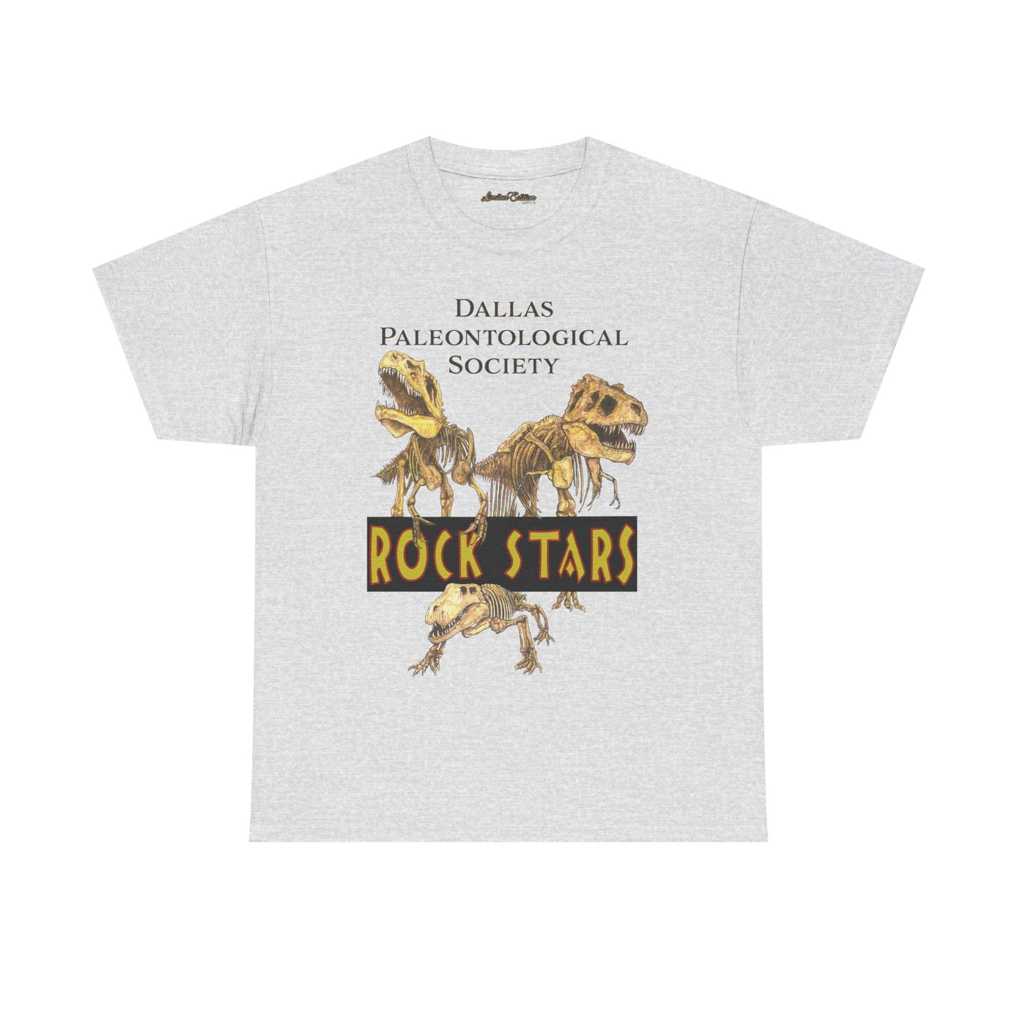 Rock Star Dinosaur Tee - Gildan 5000 Cotton Tshirt - Size S - 5x