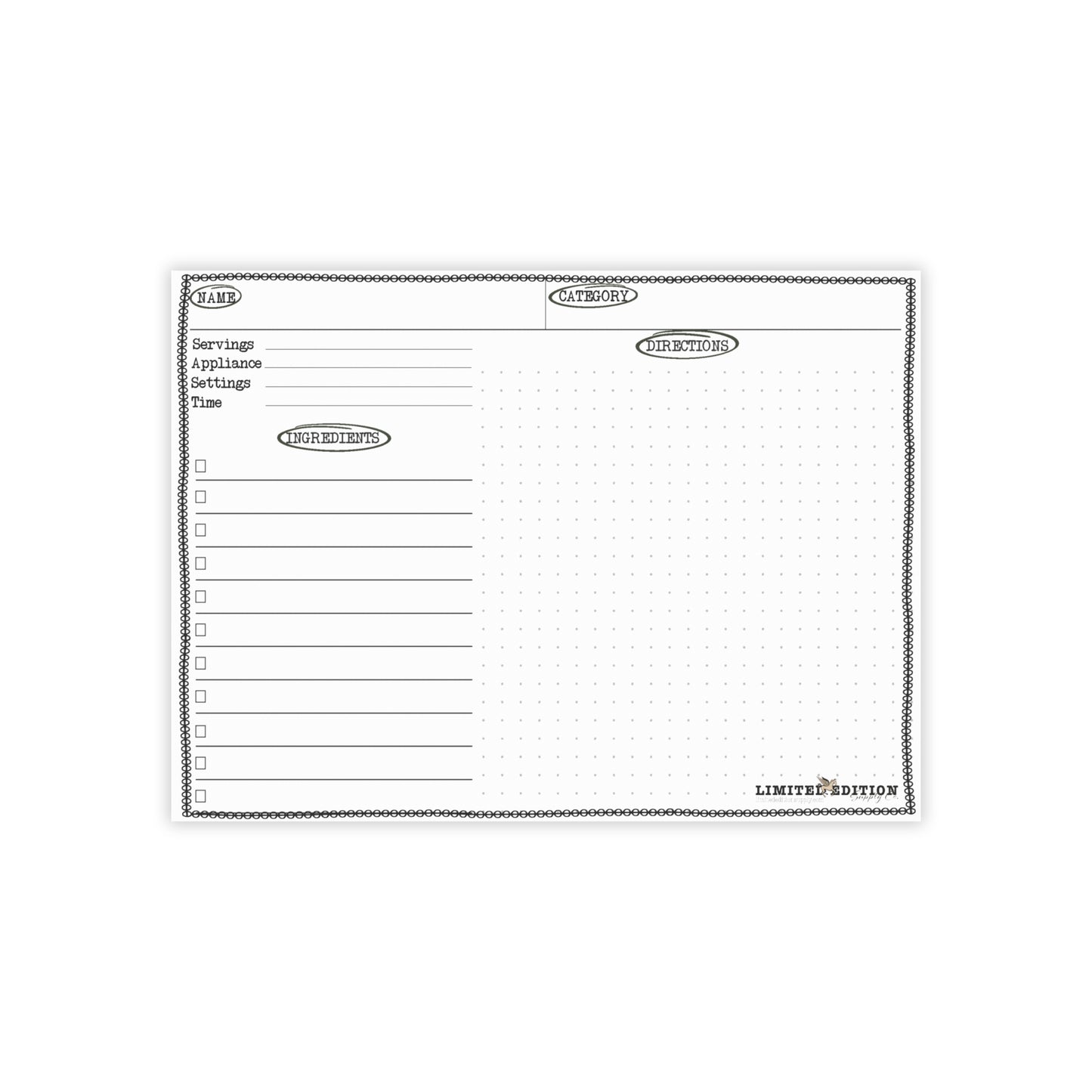 Recipe The Formula Post-it® Note Pads — Custom Food & Drink Templates
