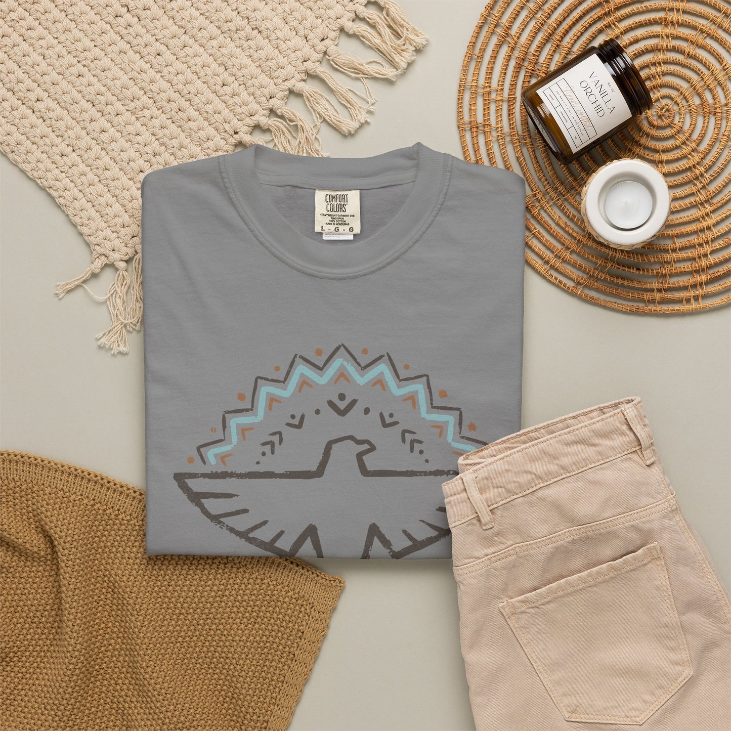 Boho Southwest Bird Comfort Graphic Tee
