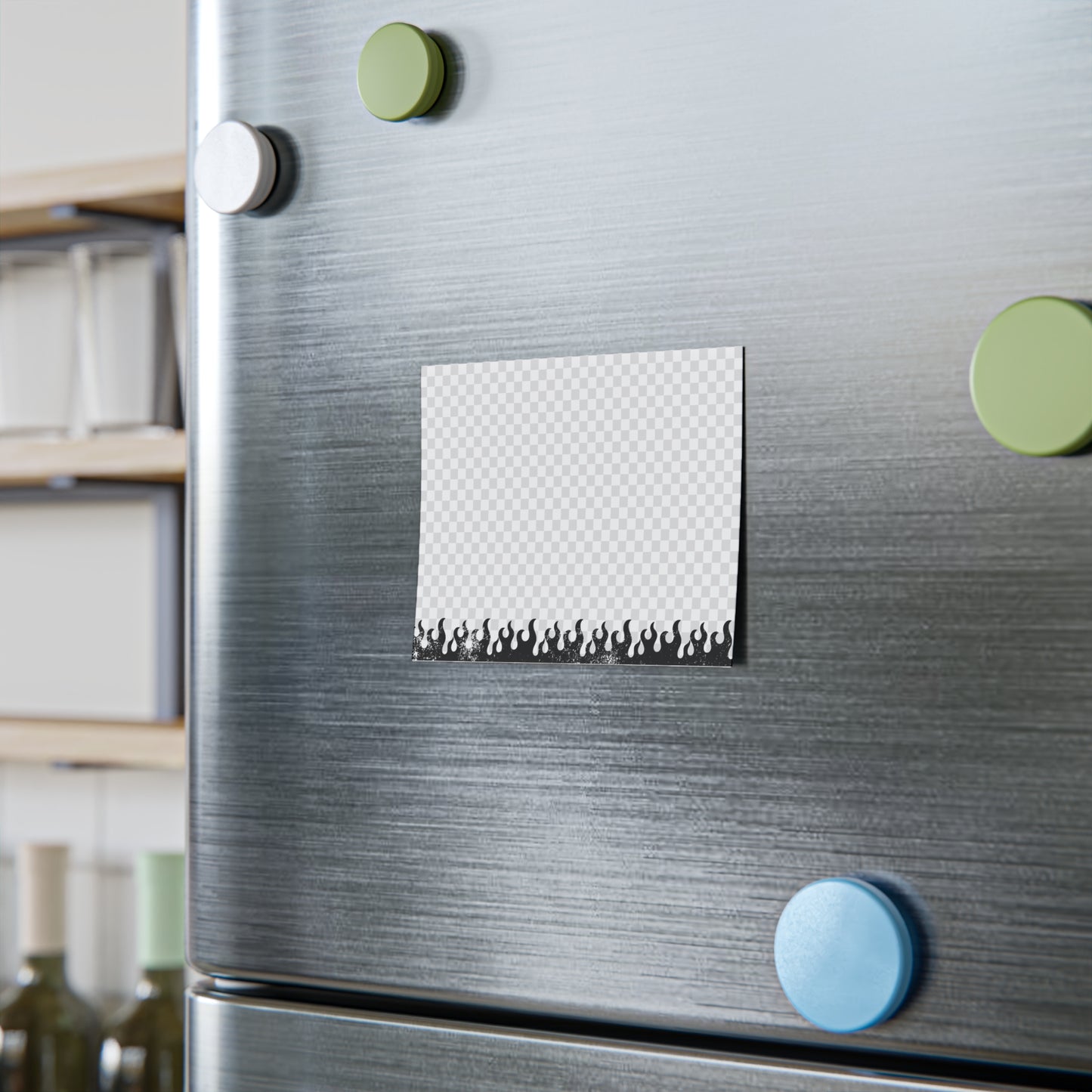 Checkered Flame Pattern Post-it® Note Pads 3x3 4x3