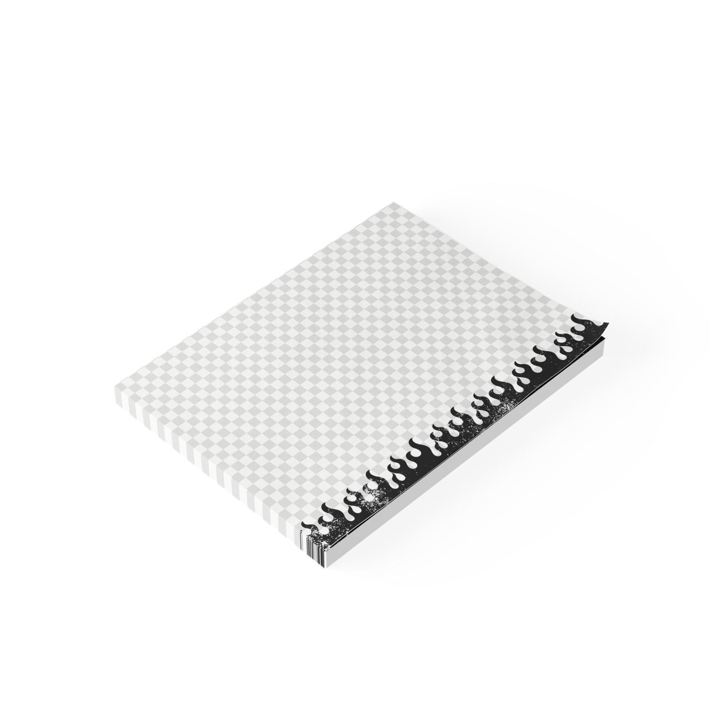 Checkered Flame Pattern Post-it® Note Pads 3x3 4x3