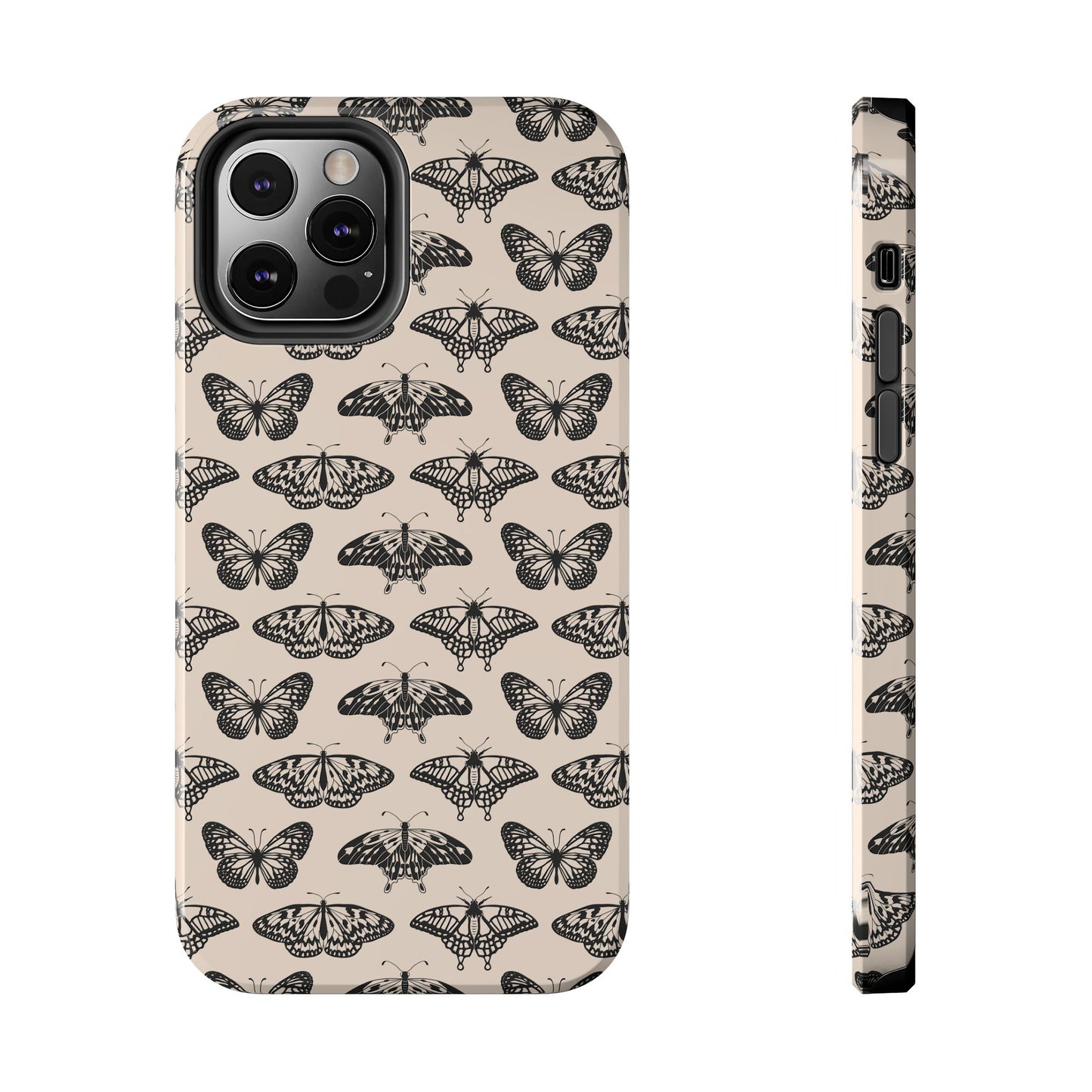 Vintage Black Butterfly Tough Phone Cases