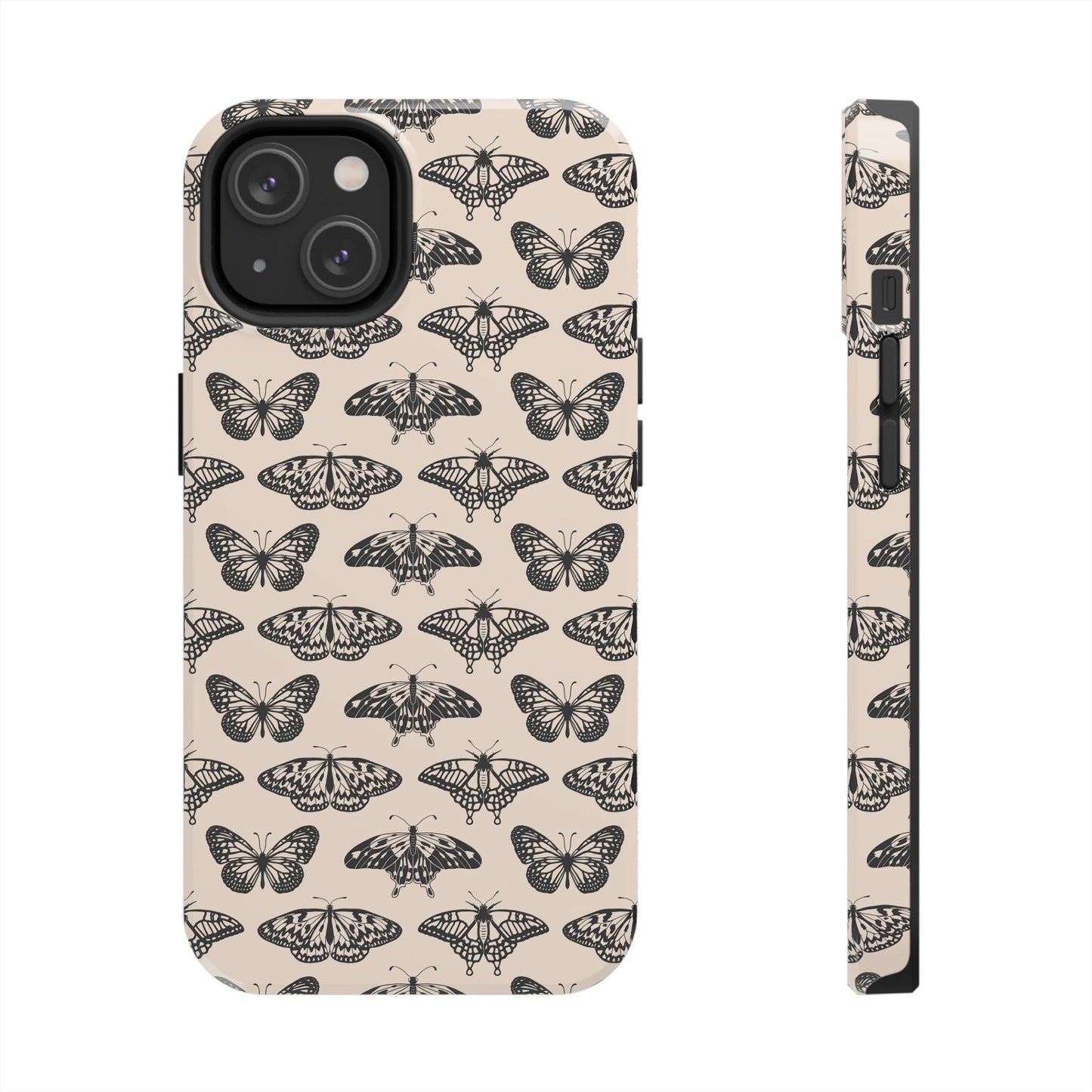 Vintage Black Butterfly Tough Phone Cases