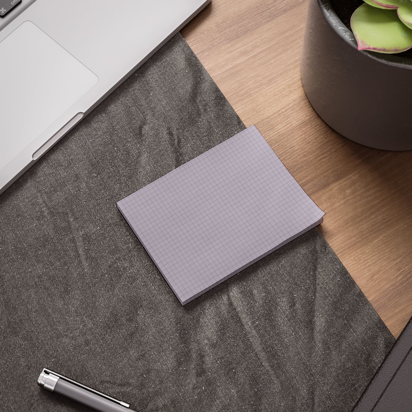 Grid Pattern Post-it® Note Pads - Lavender 3x3 4x3