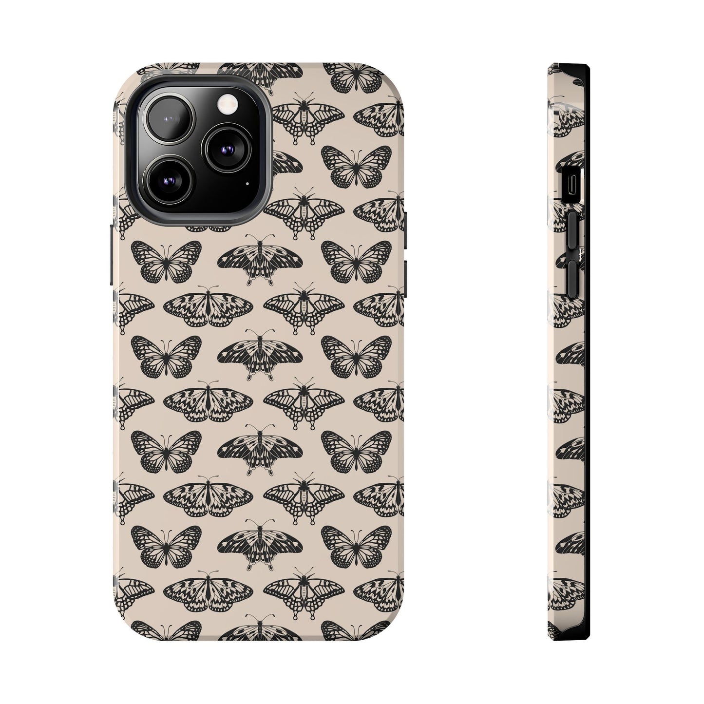 Vintage Black Butterfly Tough Phone Cases